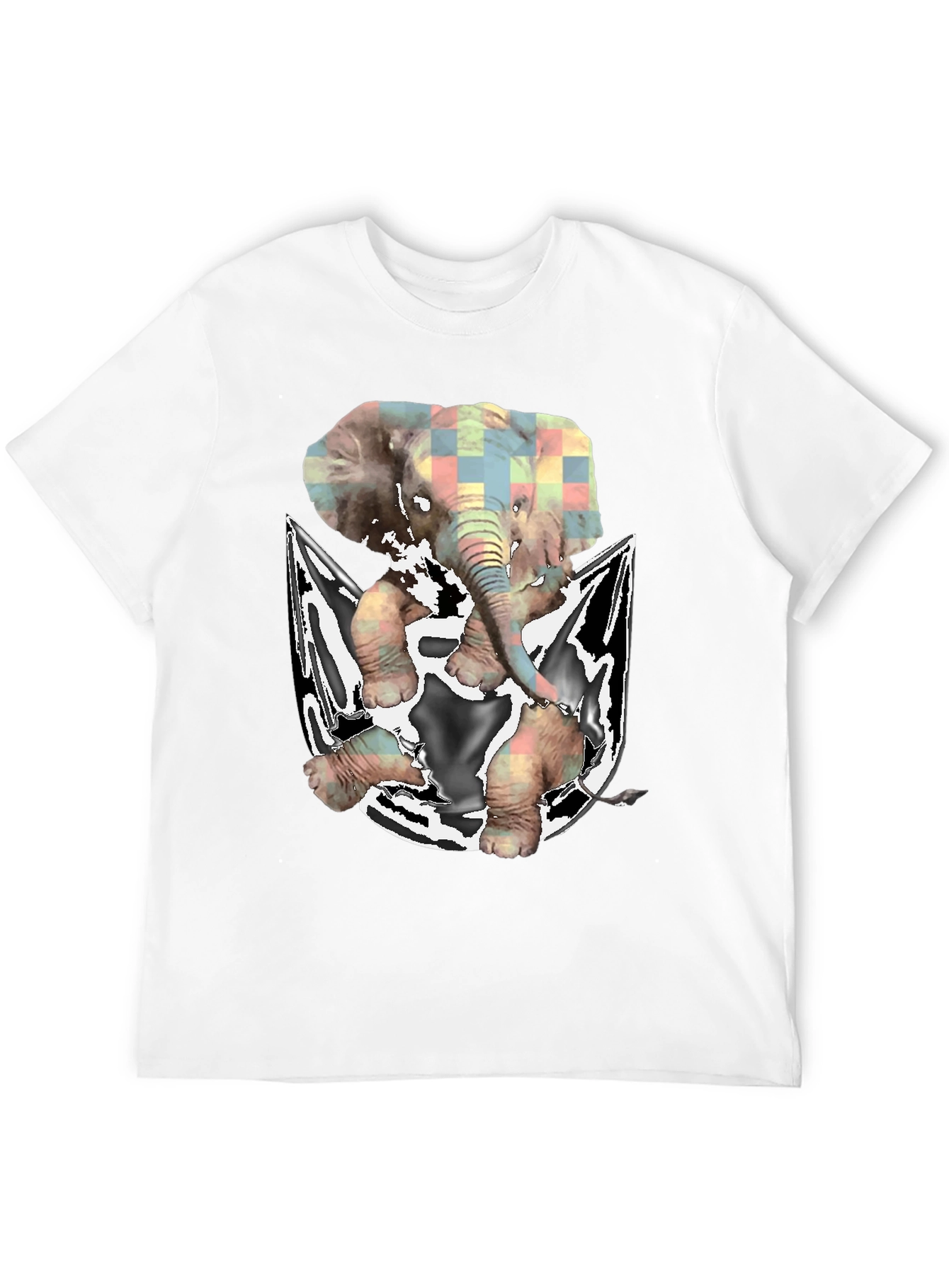 Elephant in Pocket Graphic T-Shirt