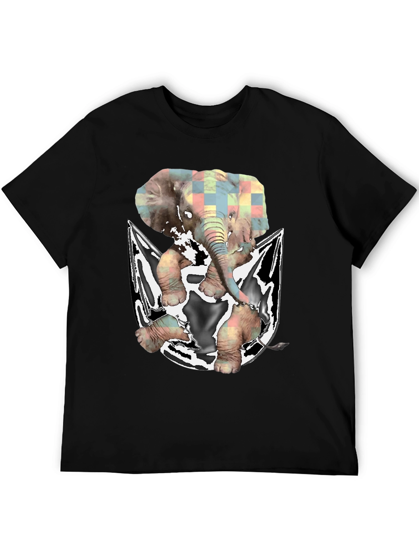 Elephant in Pocket Graphic T-Shirt