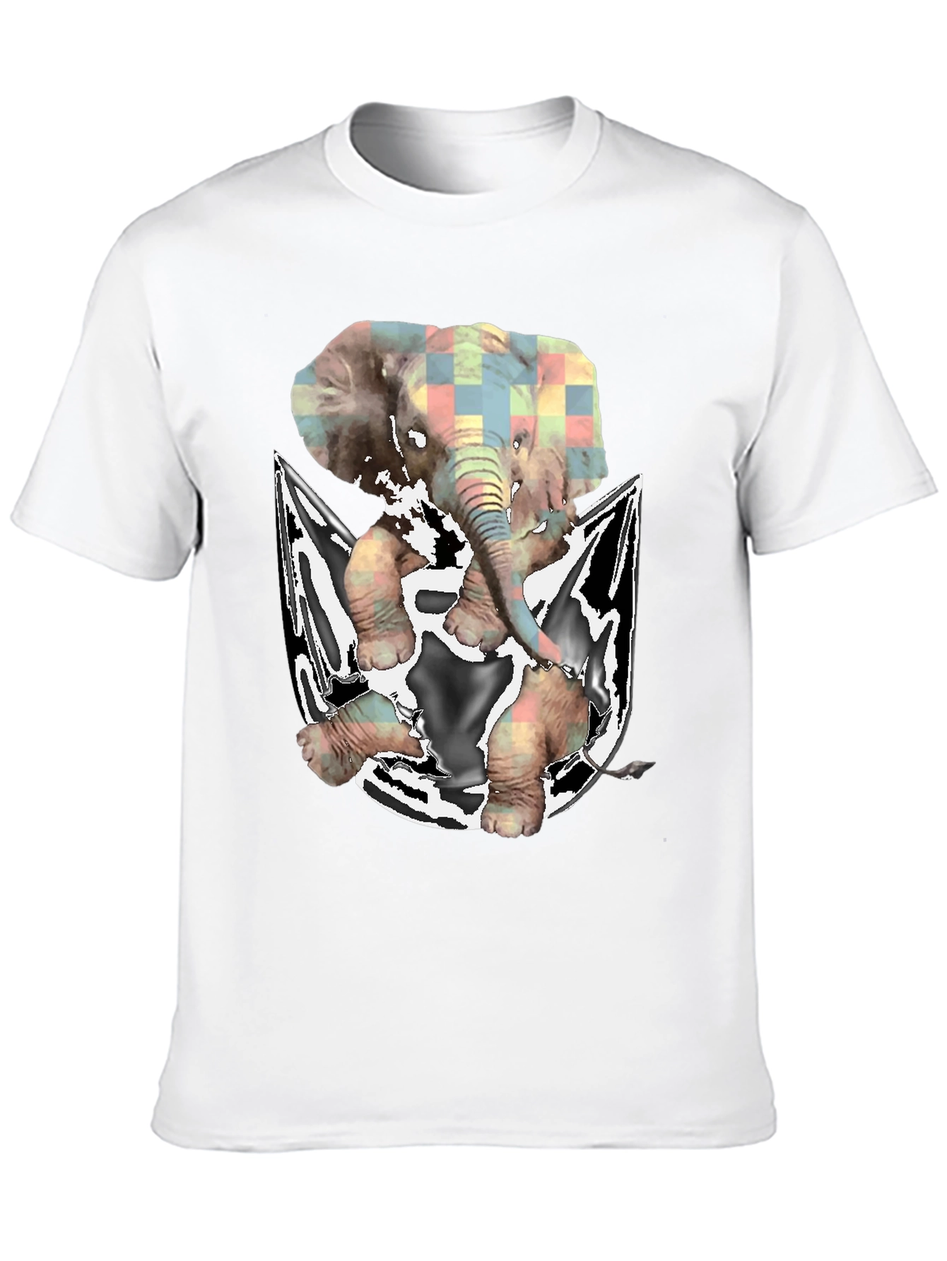Elephant in Pocket Graphic T-Shirt