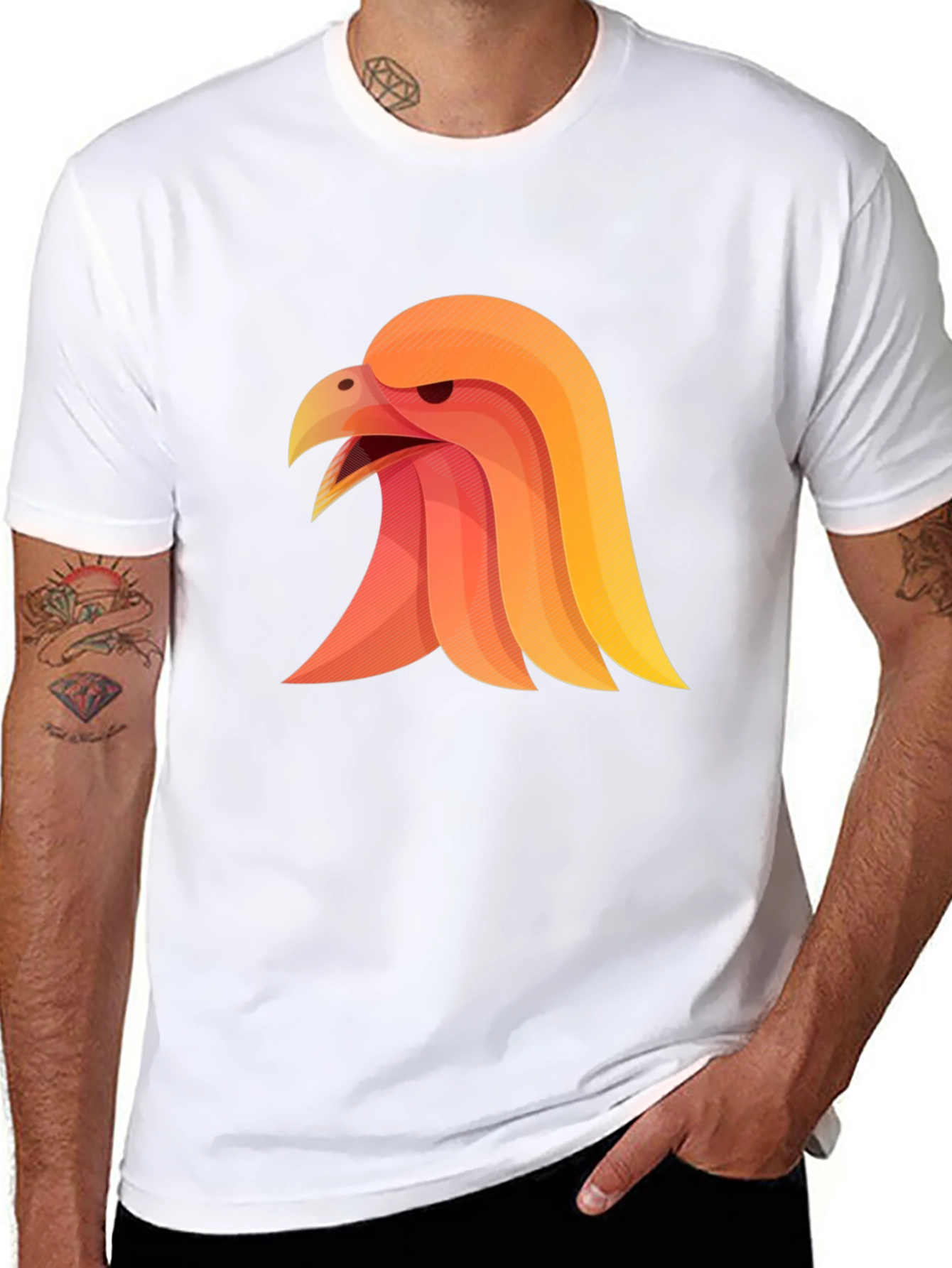 Eagle Graphic Tee - Black Stylish Mens Shirt
