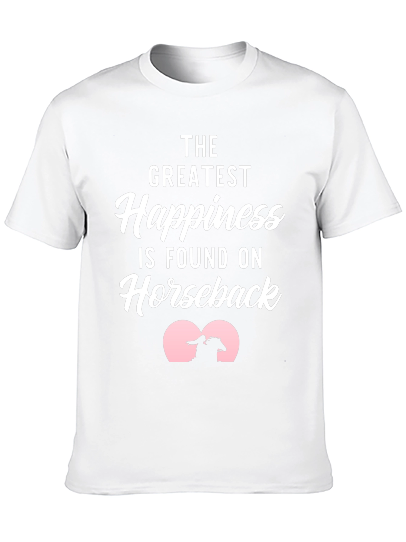 Greatest Happiness Horseback Riding Black T-Shirt