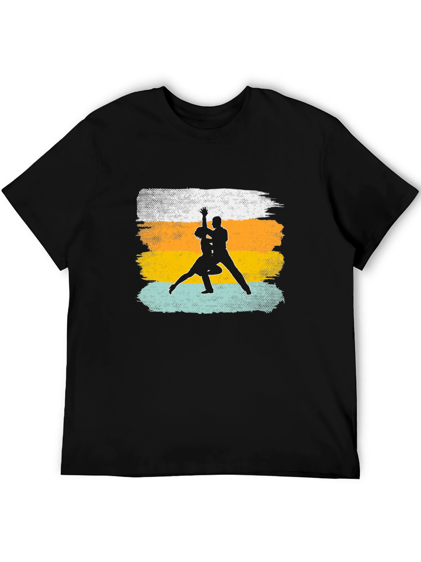 Dance Silhouette Graphic Tee - Retro Style