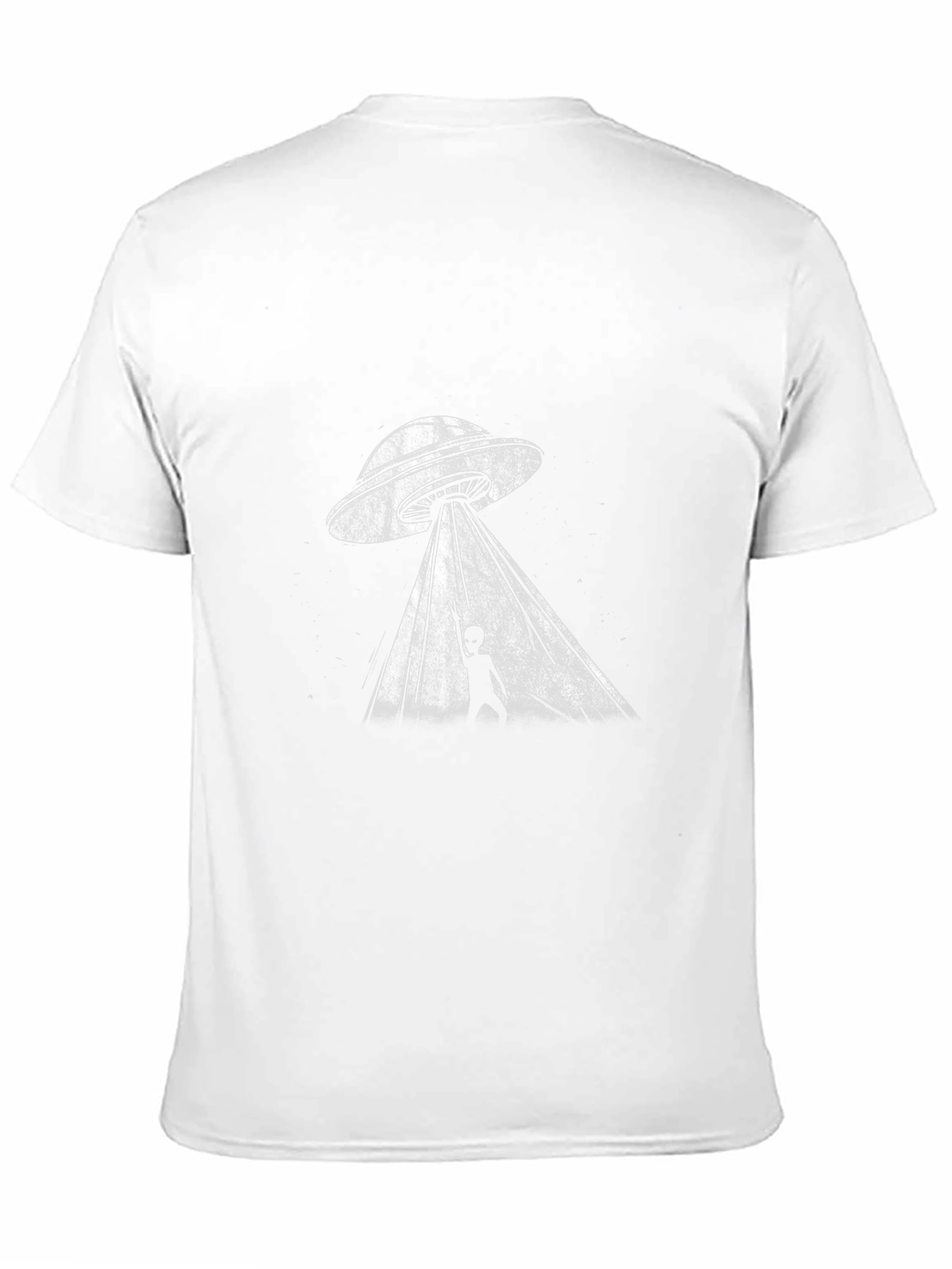 UFO Abduction Graphic T-Shirt - Black Cotton Tee