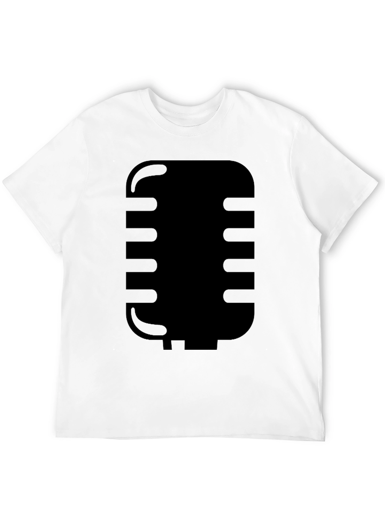 Retro Microphone Graphic Tee - Classic Style