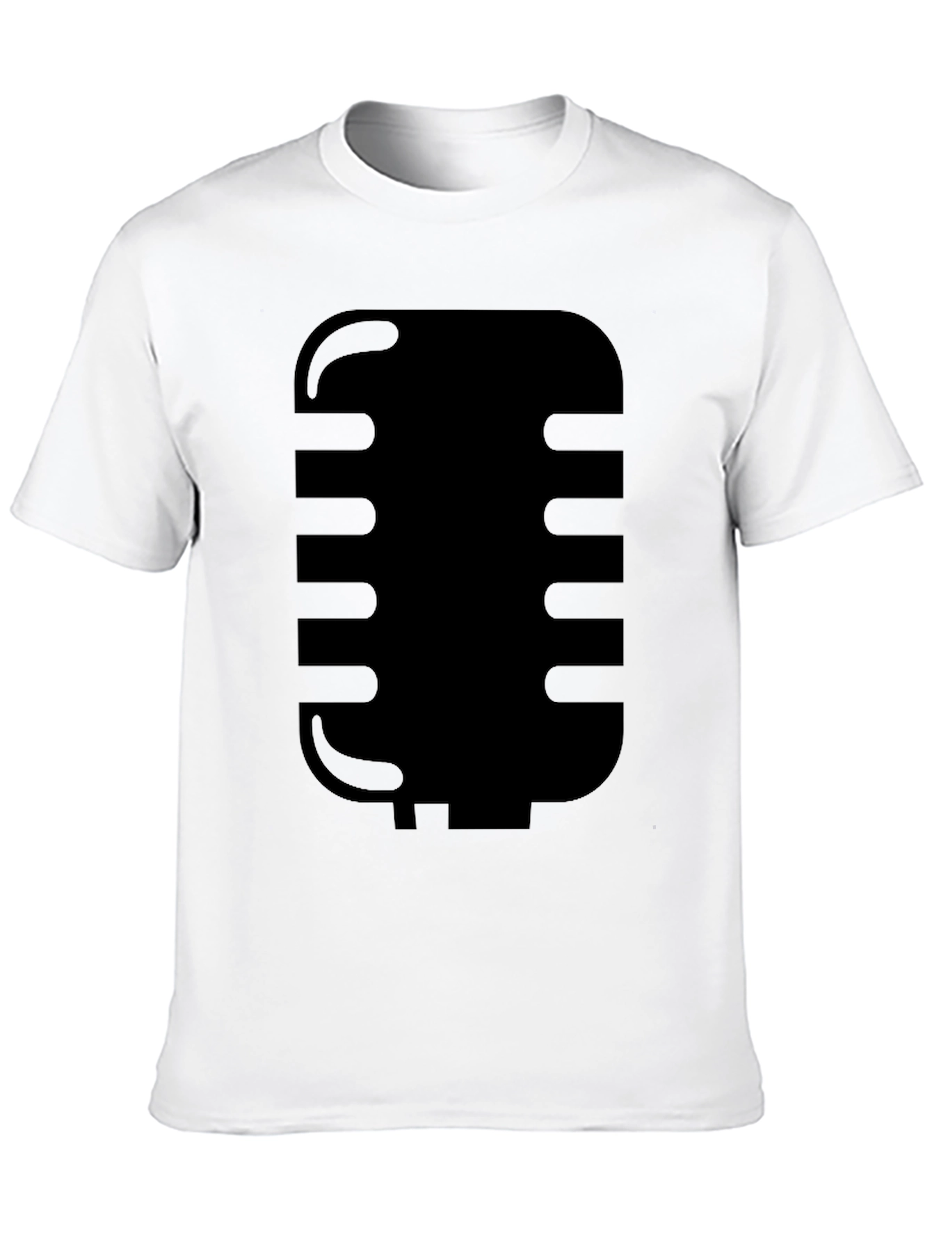 Retro Microphone Graphic Tee - Classic Style