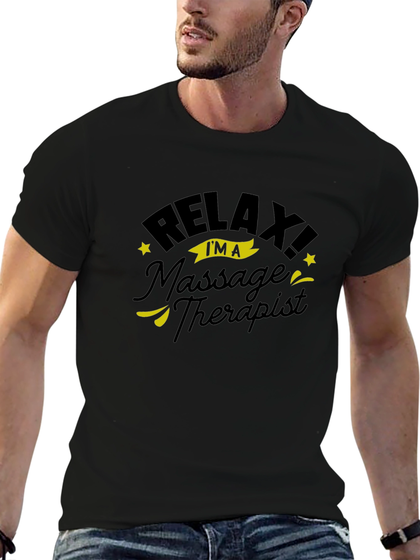 Relax Massage Therapist Black T-Shirt