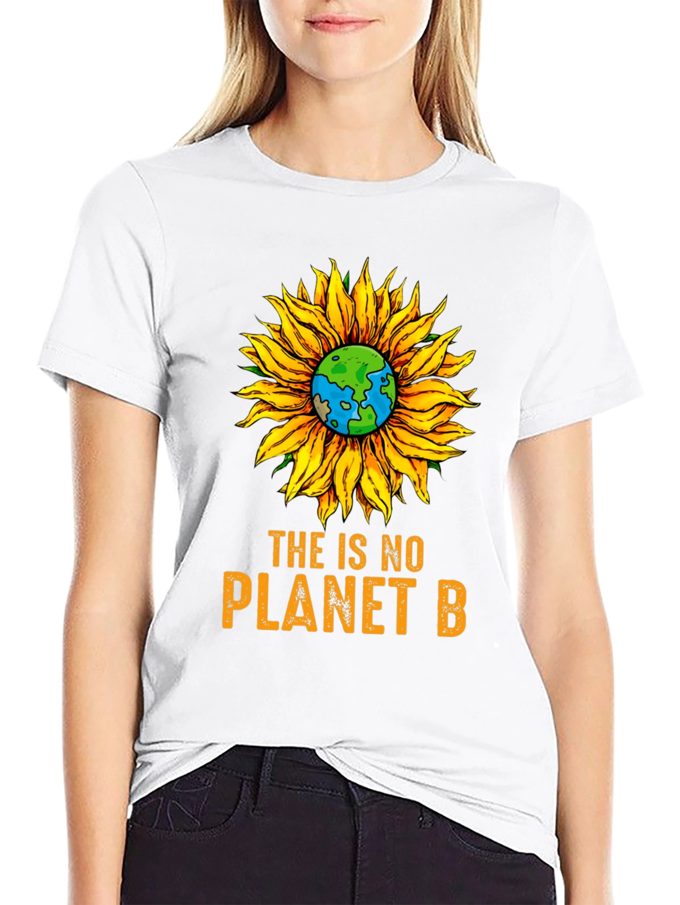No Planet B Sunflower Graphic Tee - Earth Day