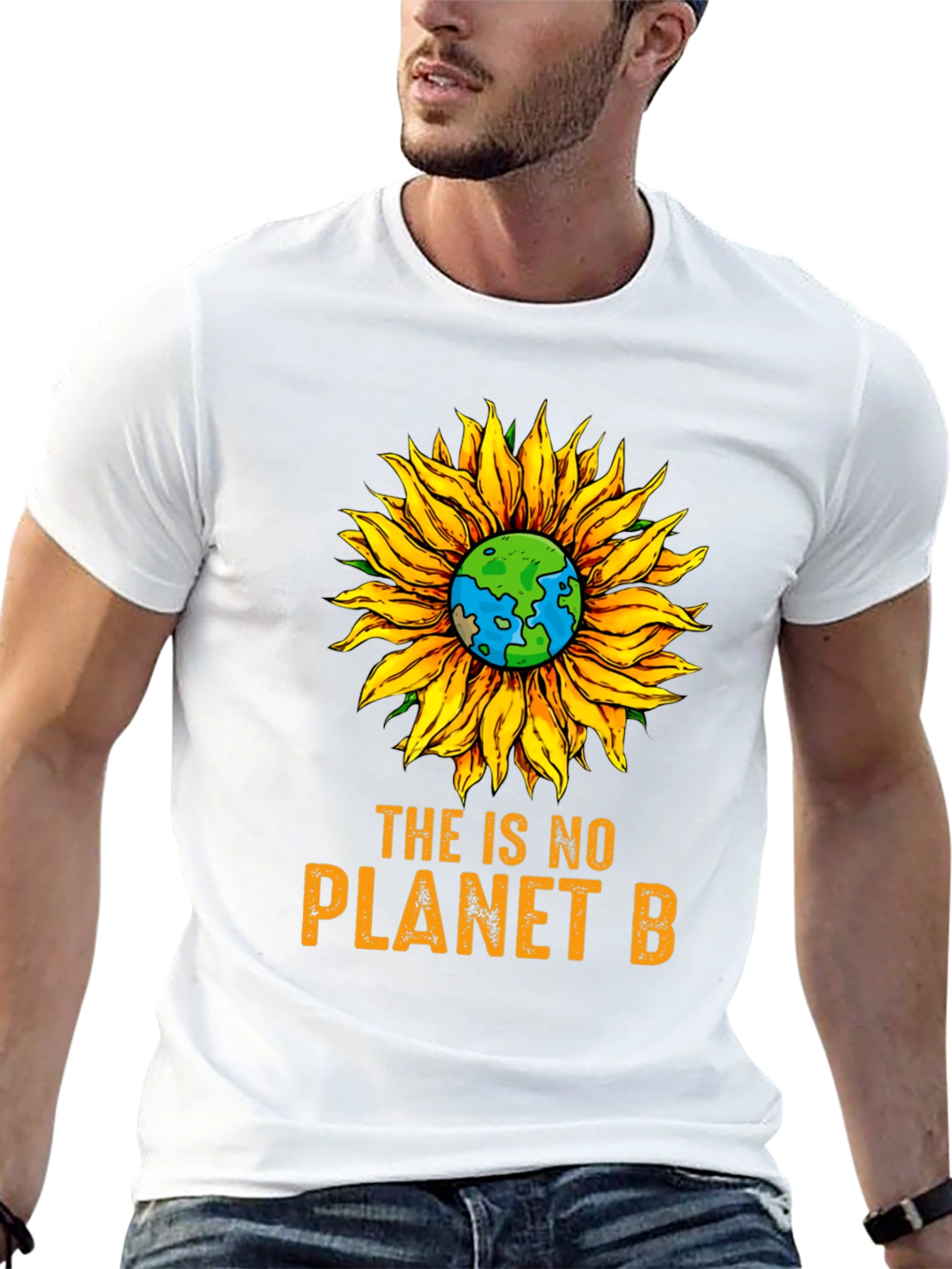 No Planet B Sunflower Graphic Tee - Earth Day
