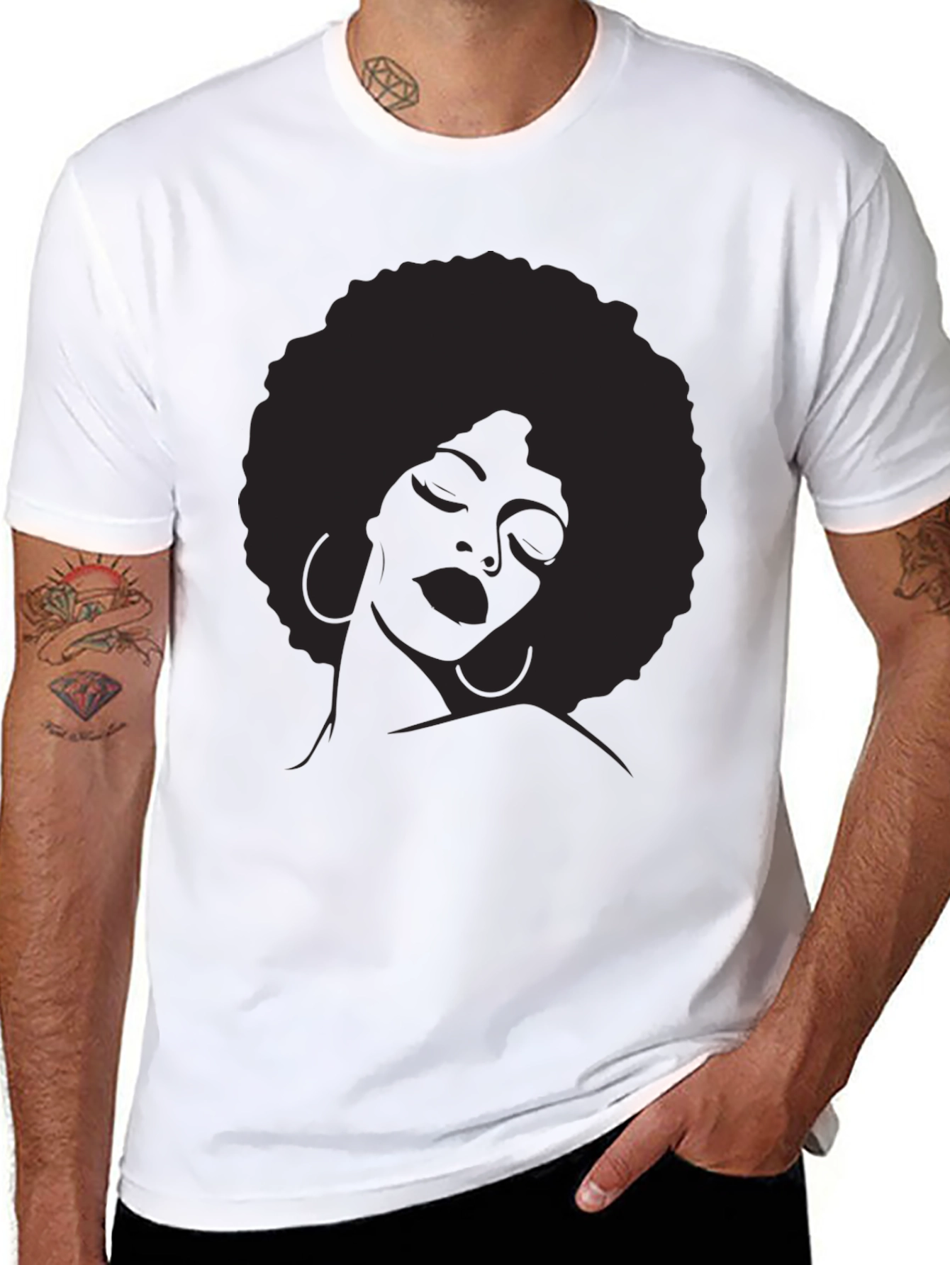 Afro Silhouette Graphic Tee
