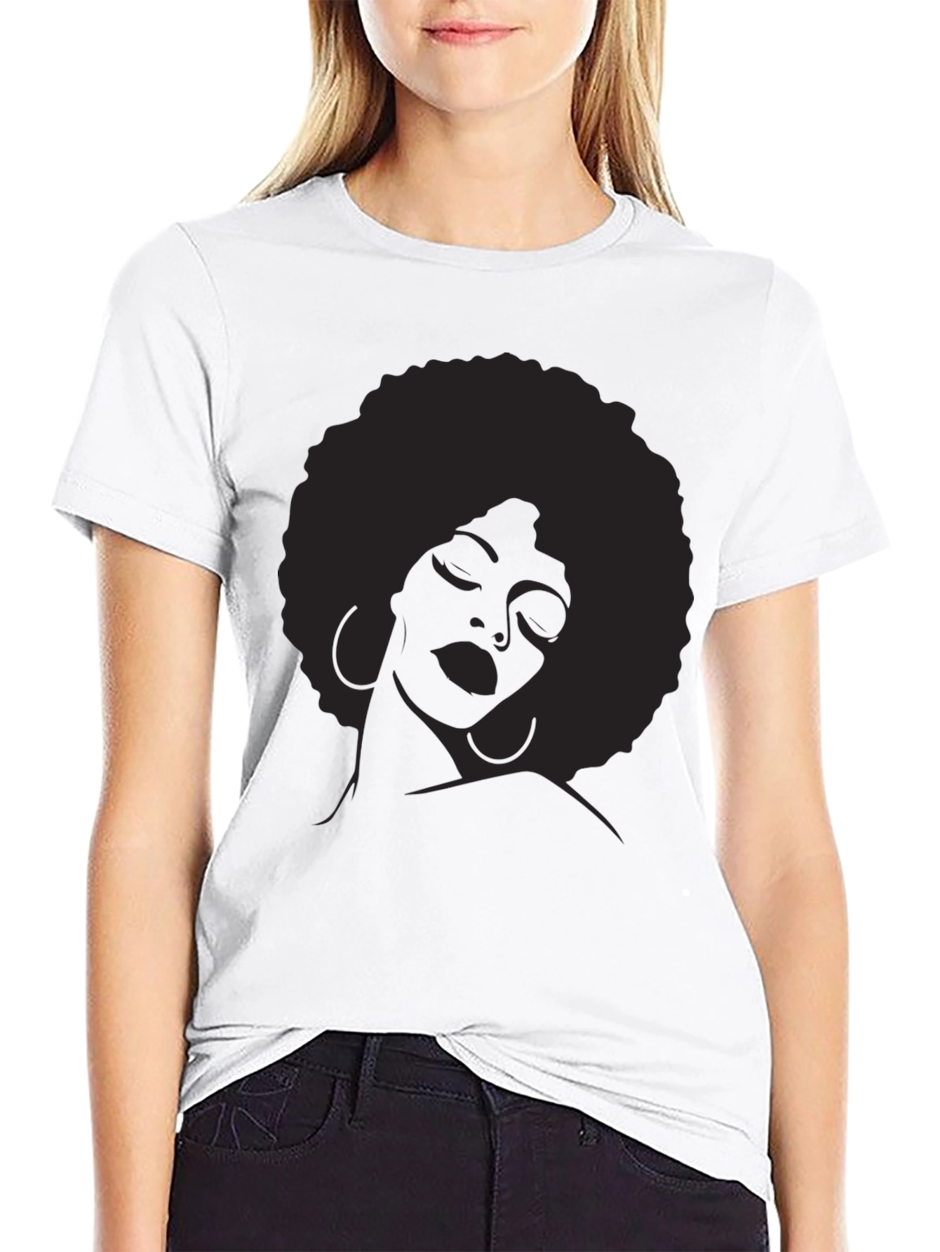 Afro Silhouette Graphic Tee