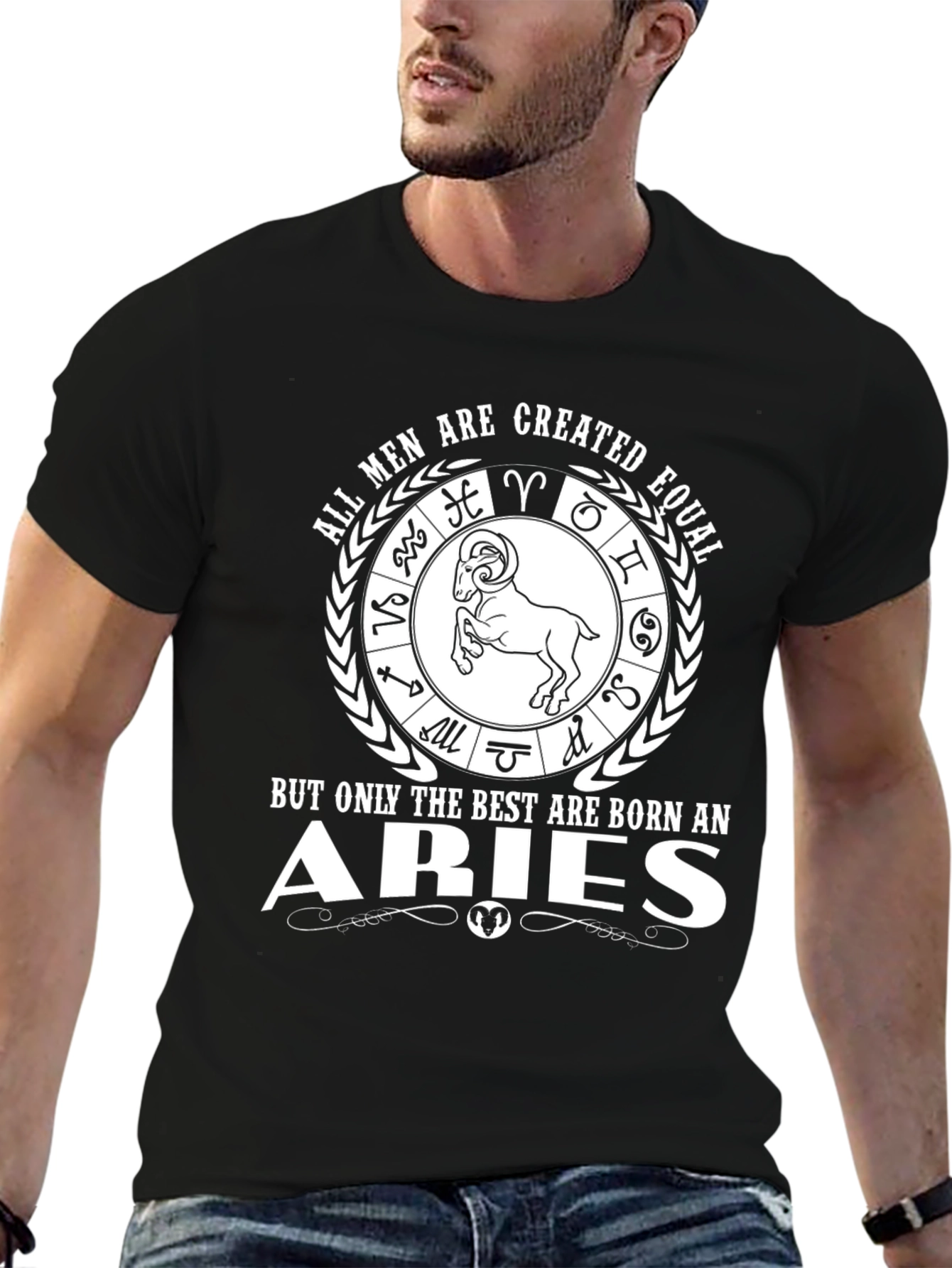 Aries Zodiac Sign T-Shirt: All Men Are Created Equal