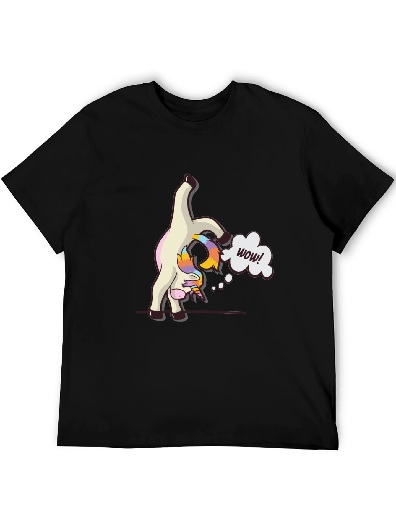 Unicorn Wow! Black Graphic Tee