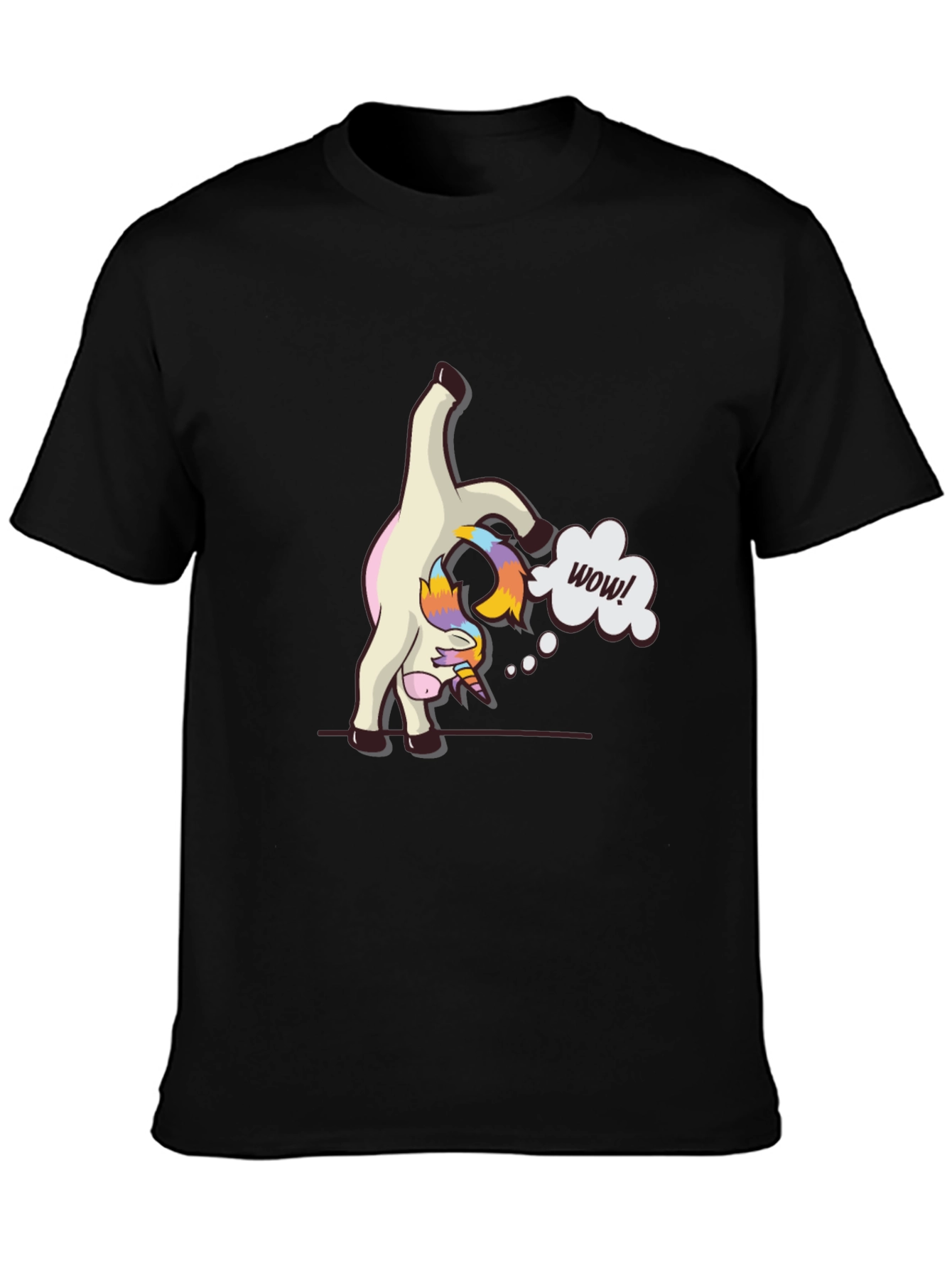 Unicorn Wow! Black Graphic Tee