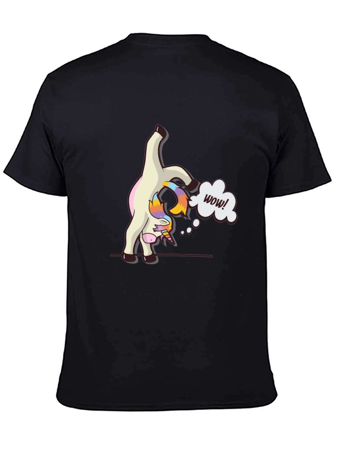 Unicorn Wow! Black Graphic Tee