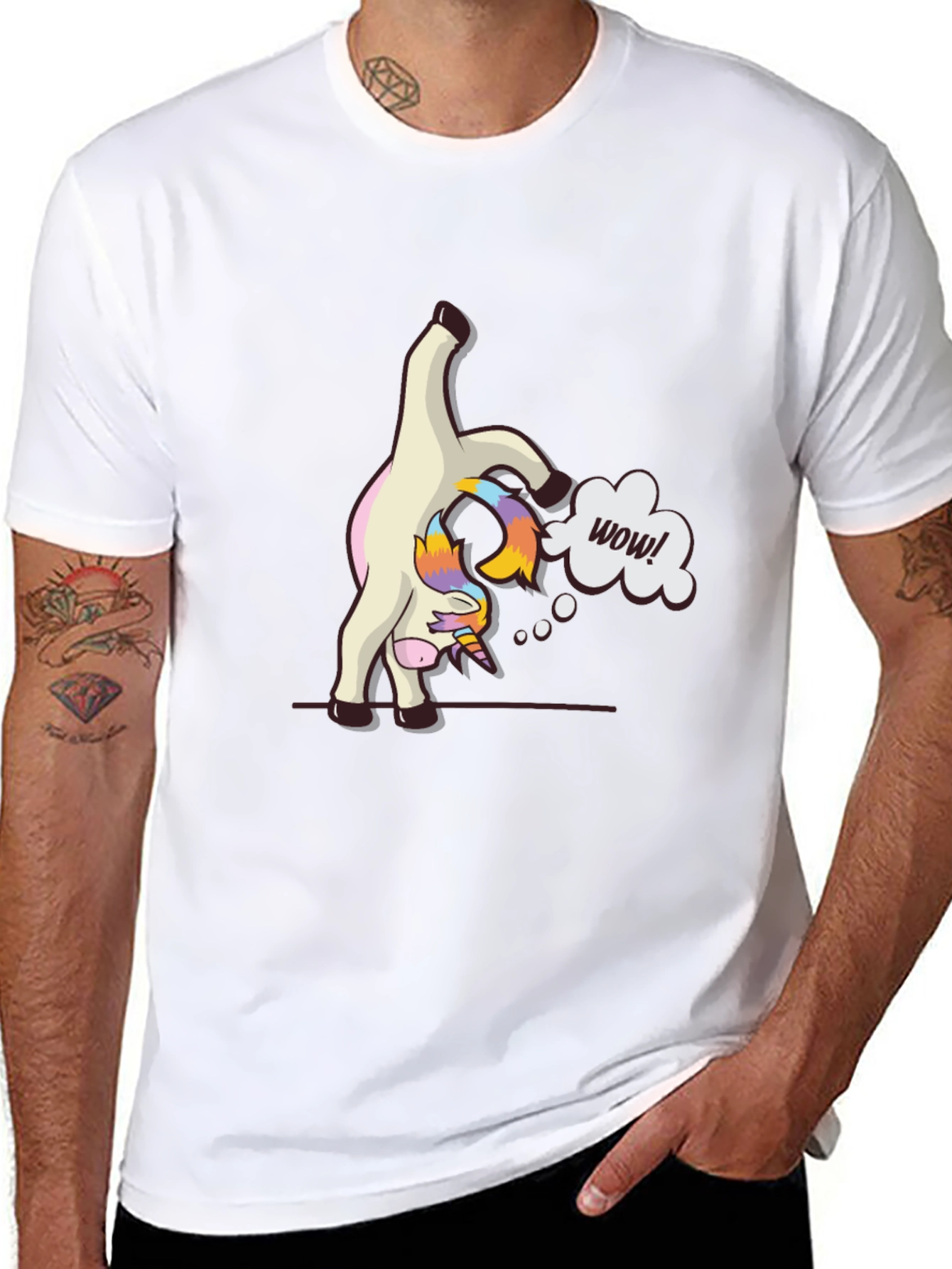 Unicorn Wow! Black Graphic Tee