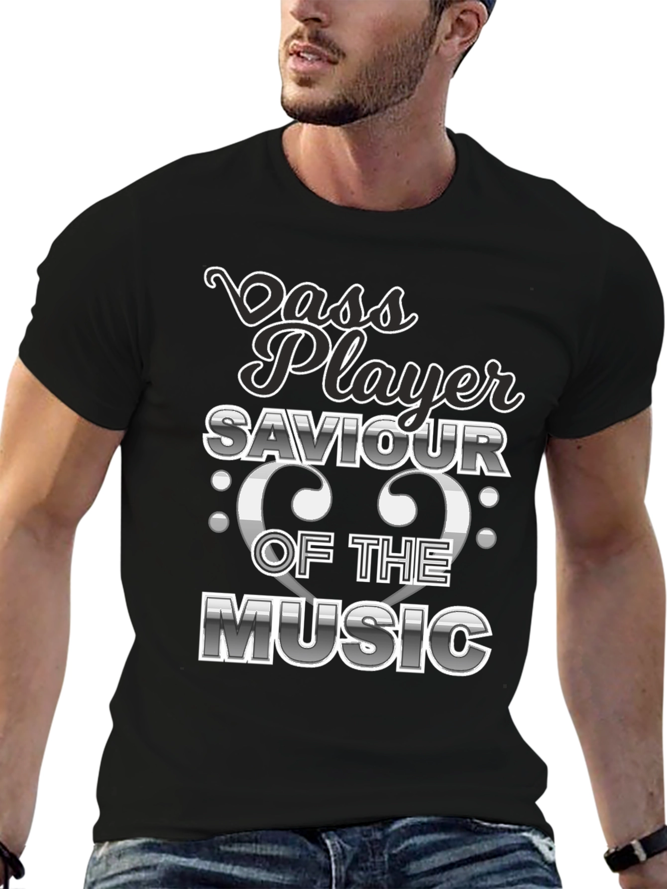 Bass Player Saviour of the Music Graphic T-Shirt