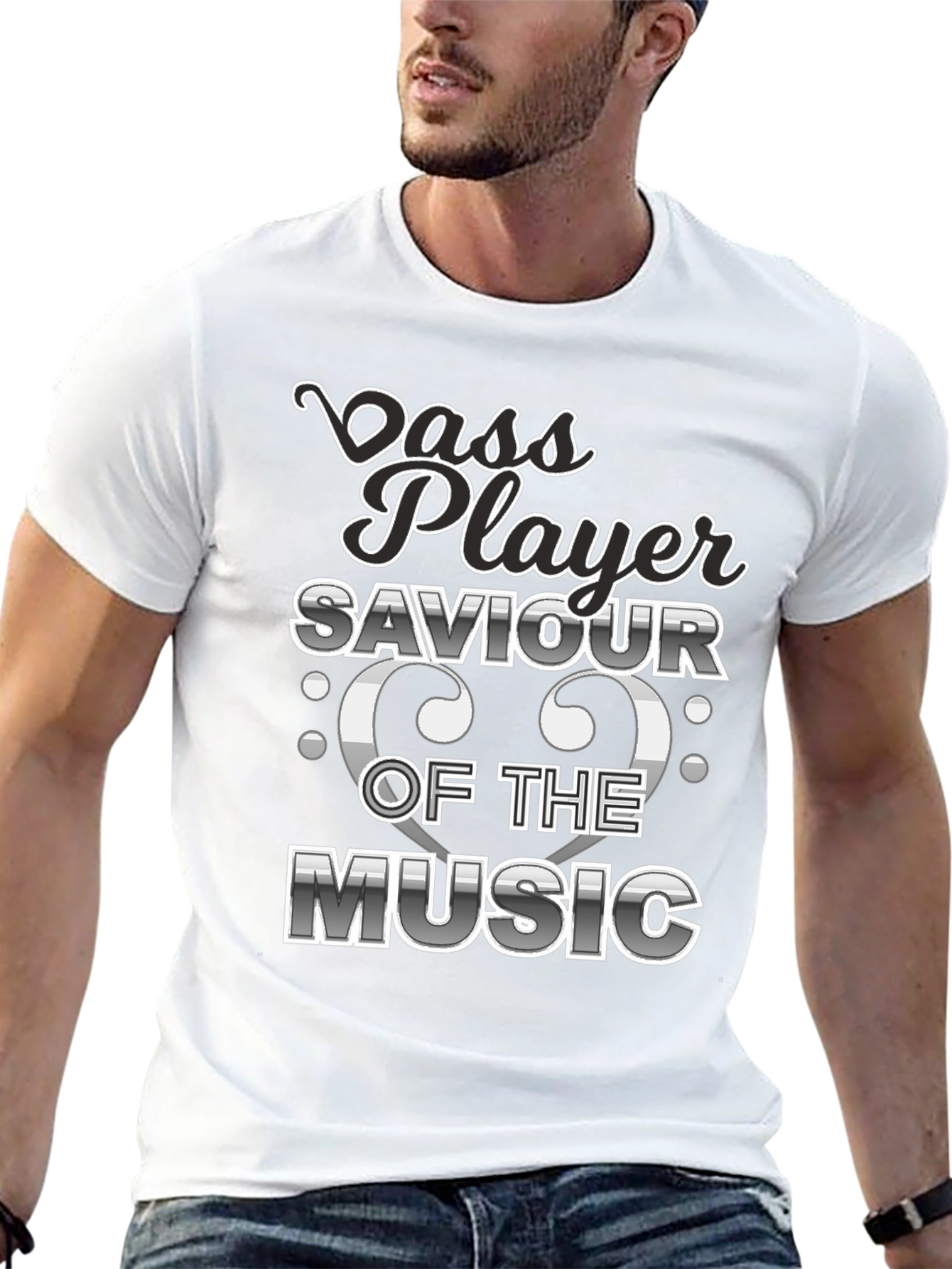 Bass Player Saviour of the Music Graphic T-Shirt