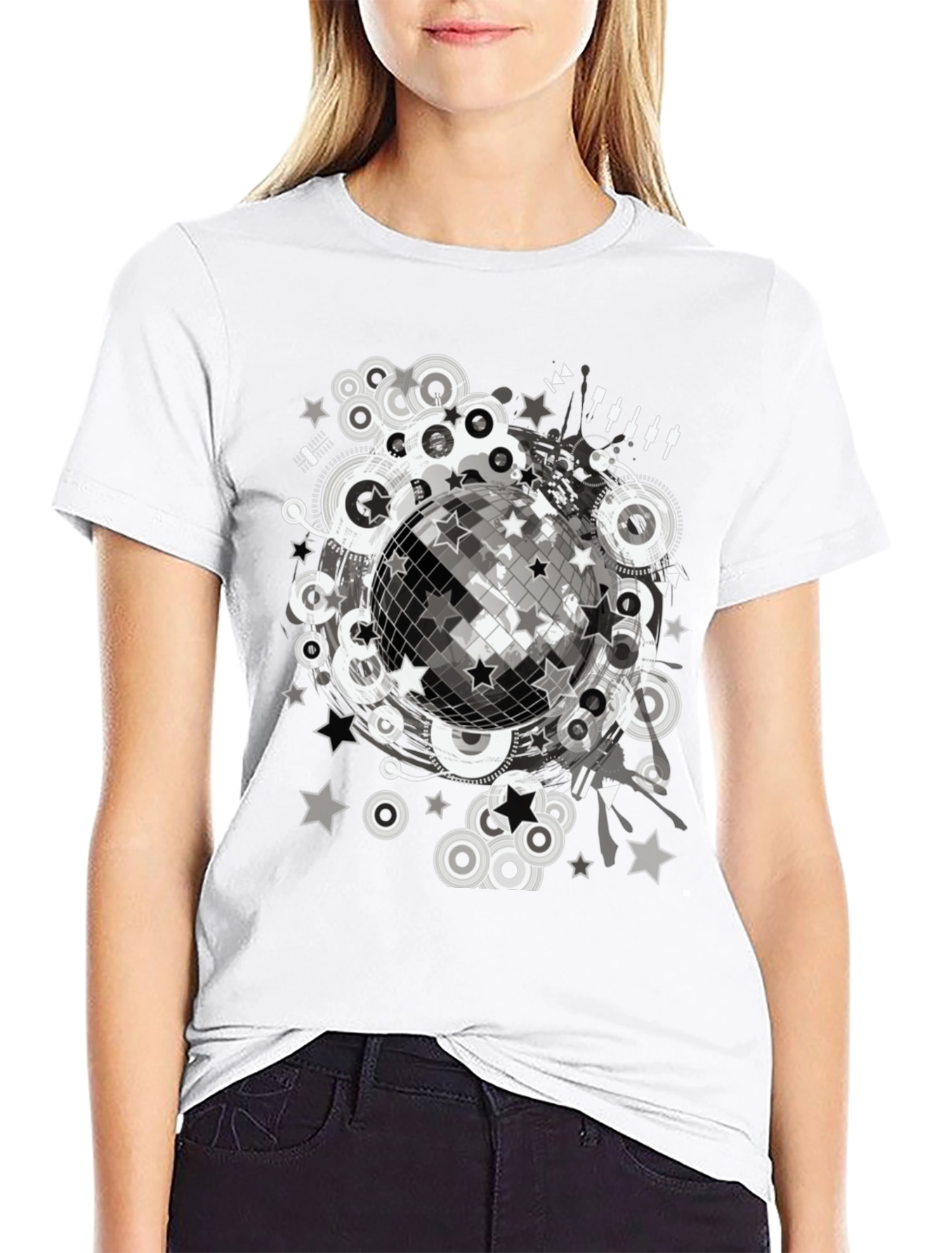 Disco Ball Graphic Tee - Retro Party Shirt
