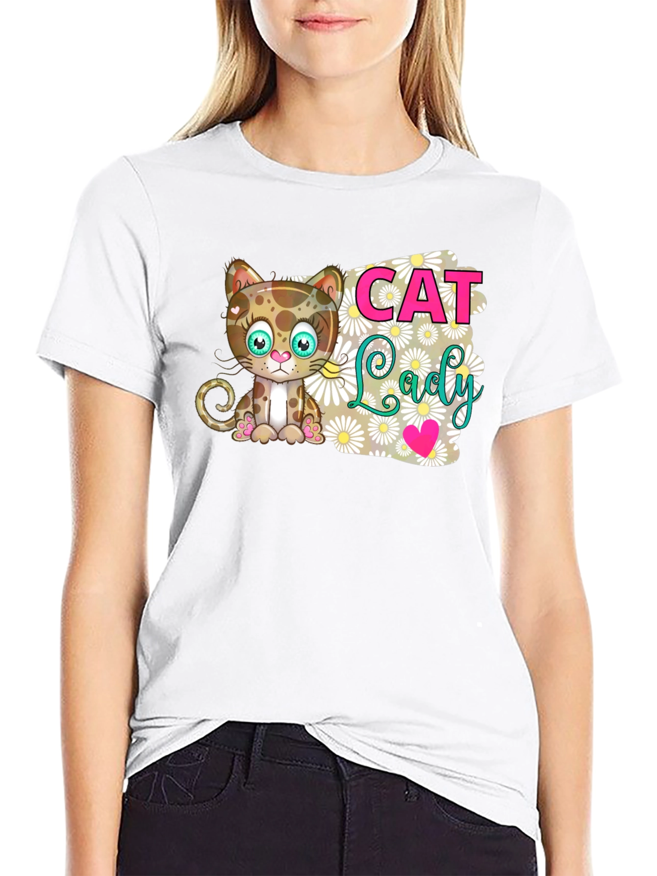 Cat Lady Graphic T-Shirt - Soft Cotton Tee