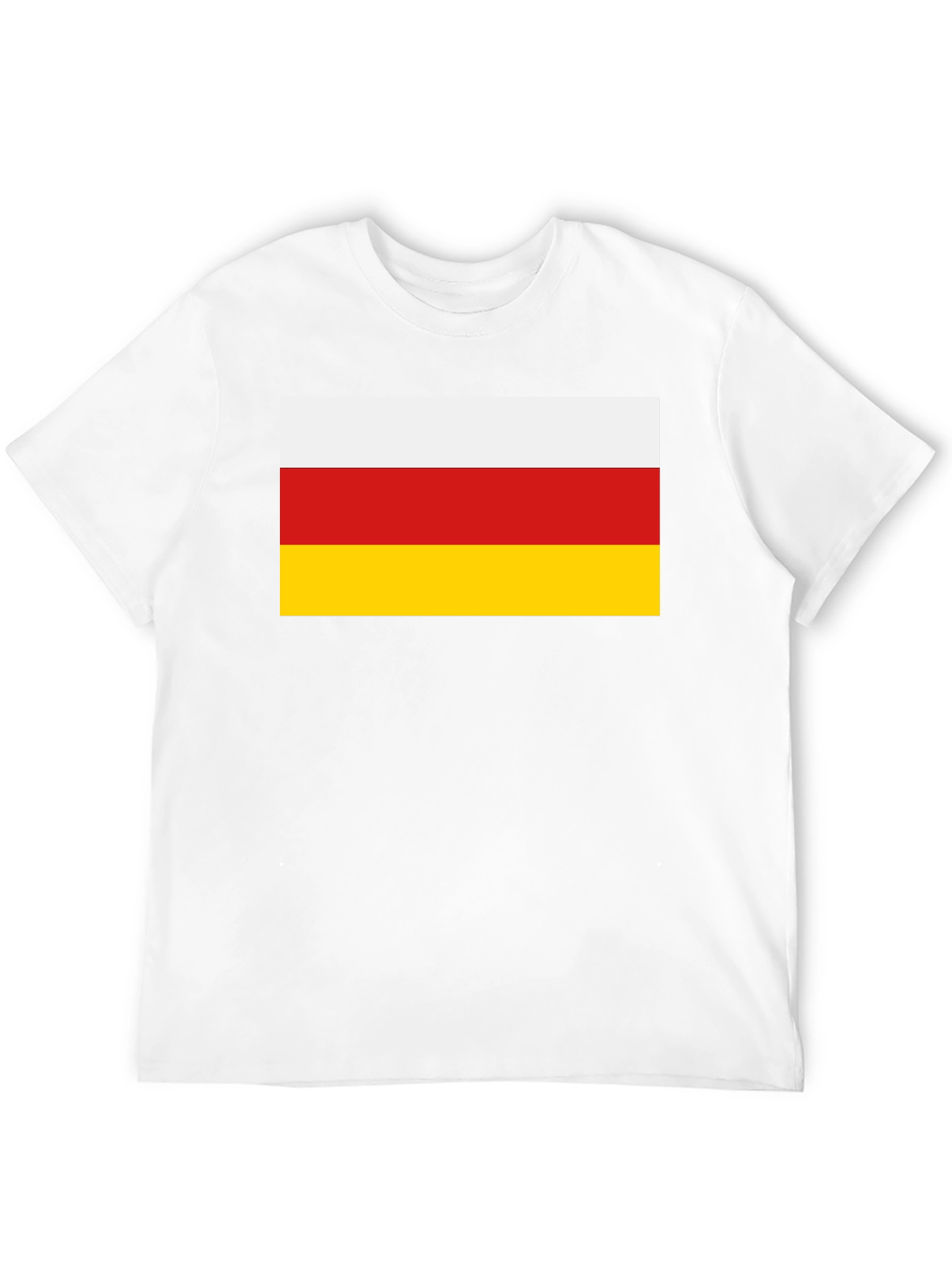 South Ossetia Flag T-Shirt - Black Cotton Tee