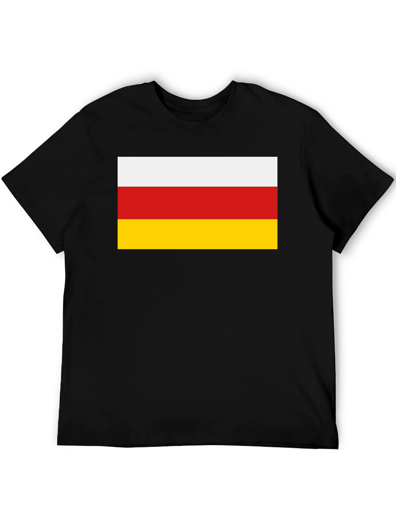 South Ossetia Flag T-Shirt - Black Cotton Tee