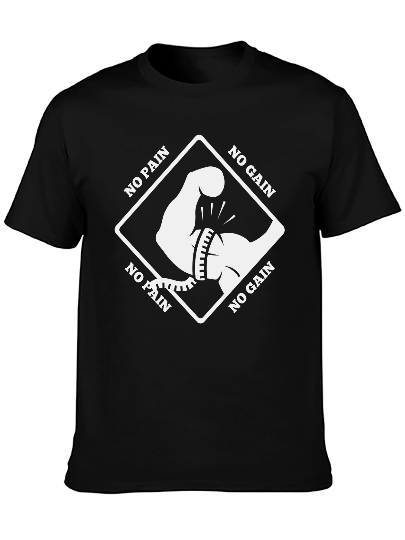 No Pain No Gain Black Graphic Tee