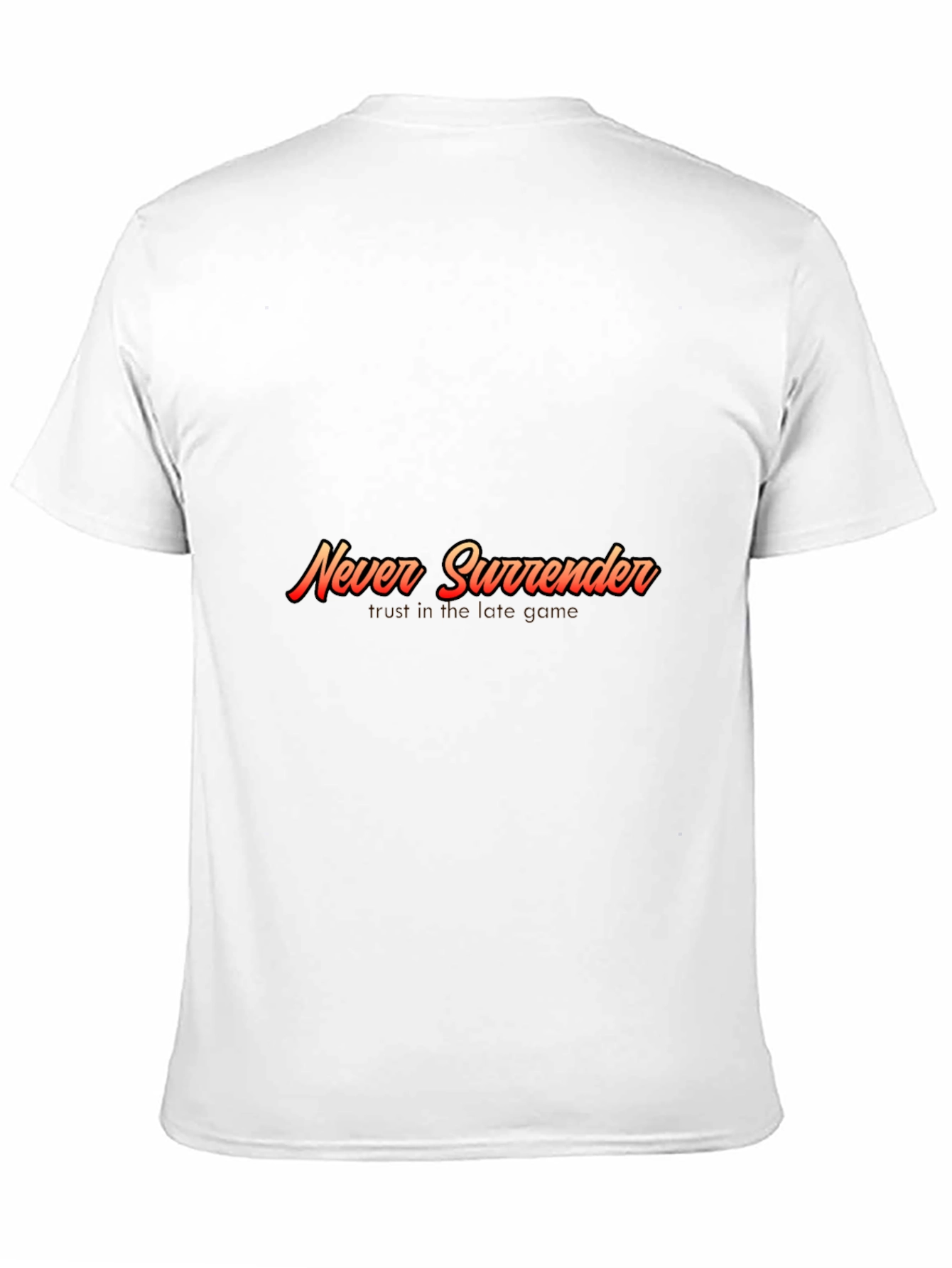Never Surrender Graphic Tee - Motivational Black T-Shirt