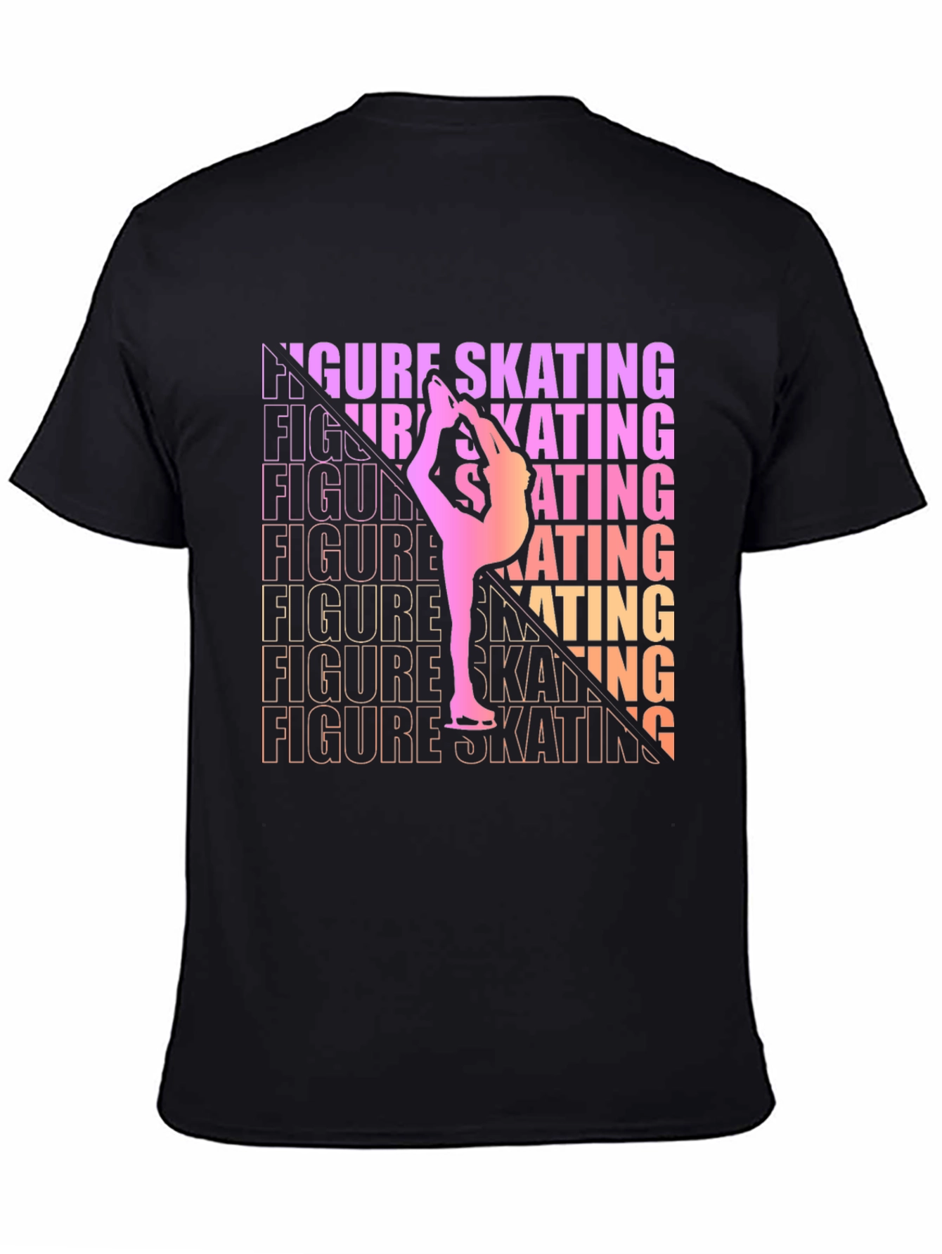 Figure Skating Graphic Tee - Gradient Design
