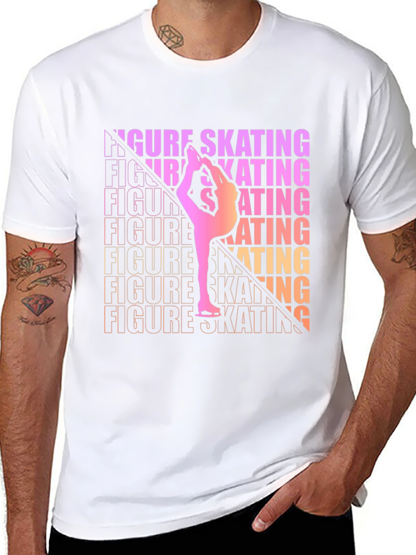 Figure Skating Graphic Tee - Gradient Design