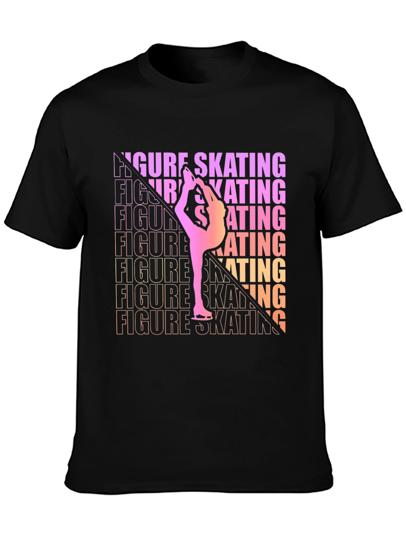 Figure Skating Graphic Tee - Gradient Design