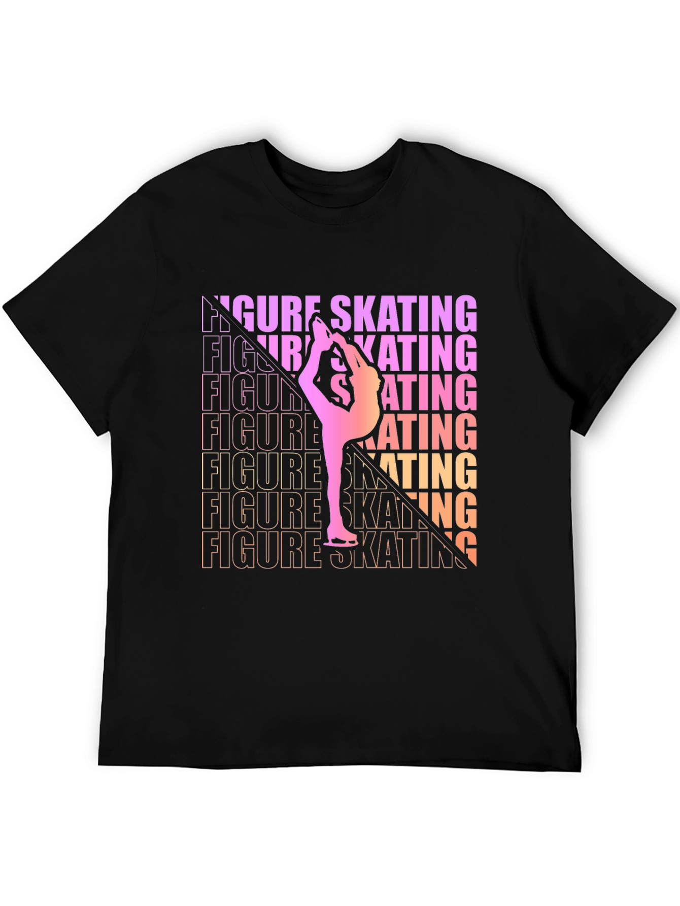 Figure Skating Graphic Tee - Gradient Design