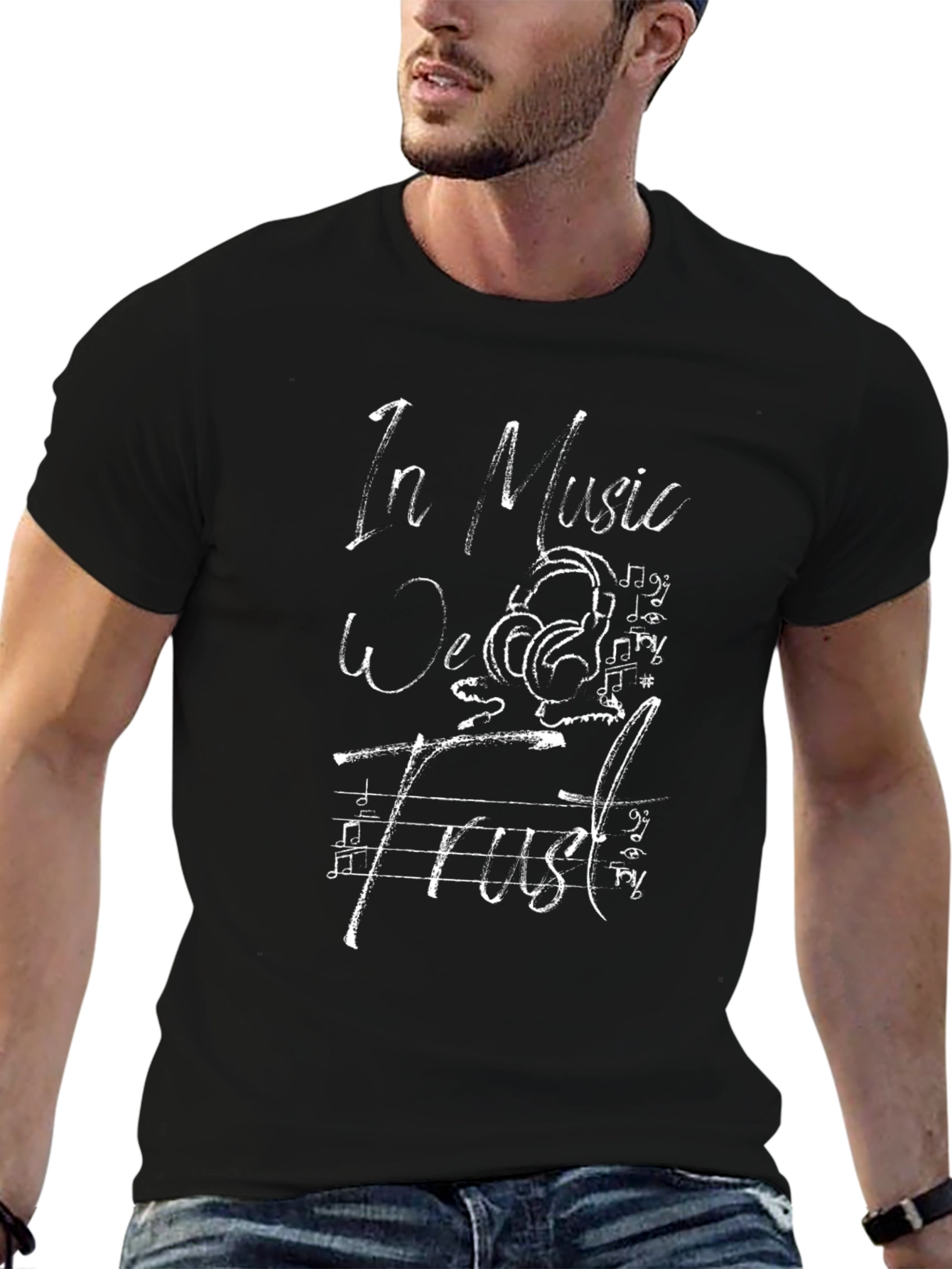 In Music We Trust Graphic Tee - Black