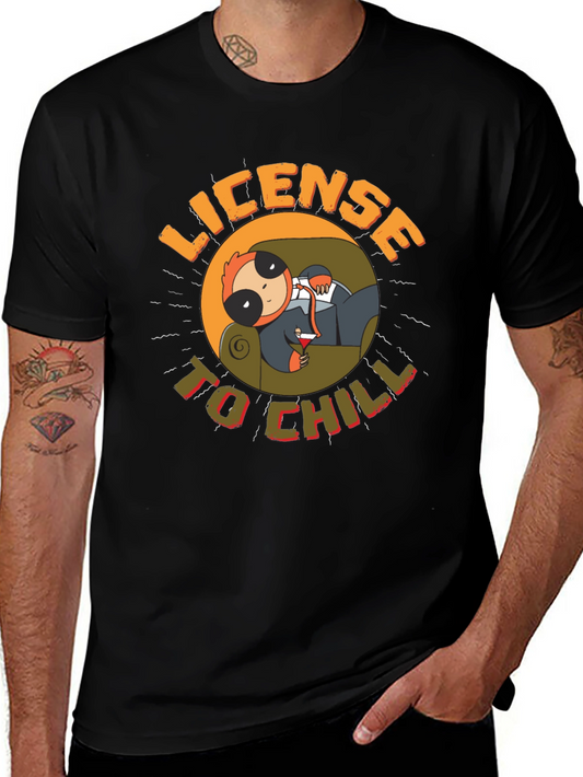 License to Chill Sloth Graphic Tee - Relaxed Style
