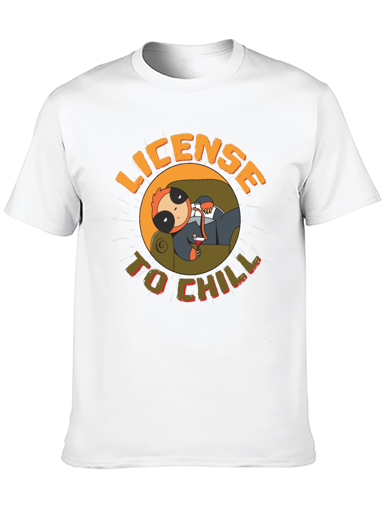 License to Chill Sloth Graphic Tee - Relaxed Style