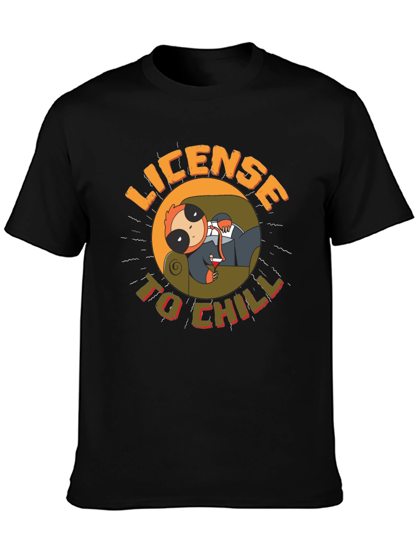 License to Chill Sloth Graphic Tee - Relaxed Style