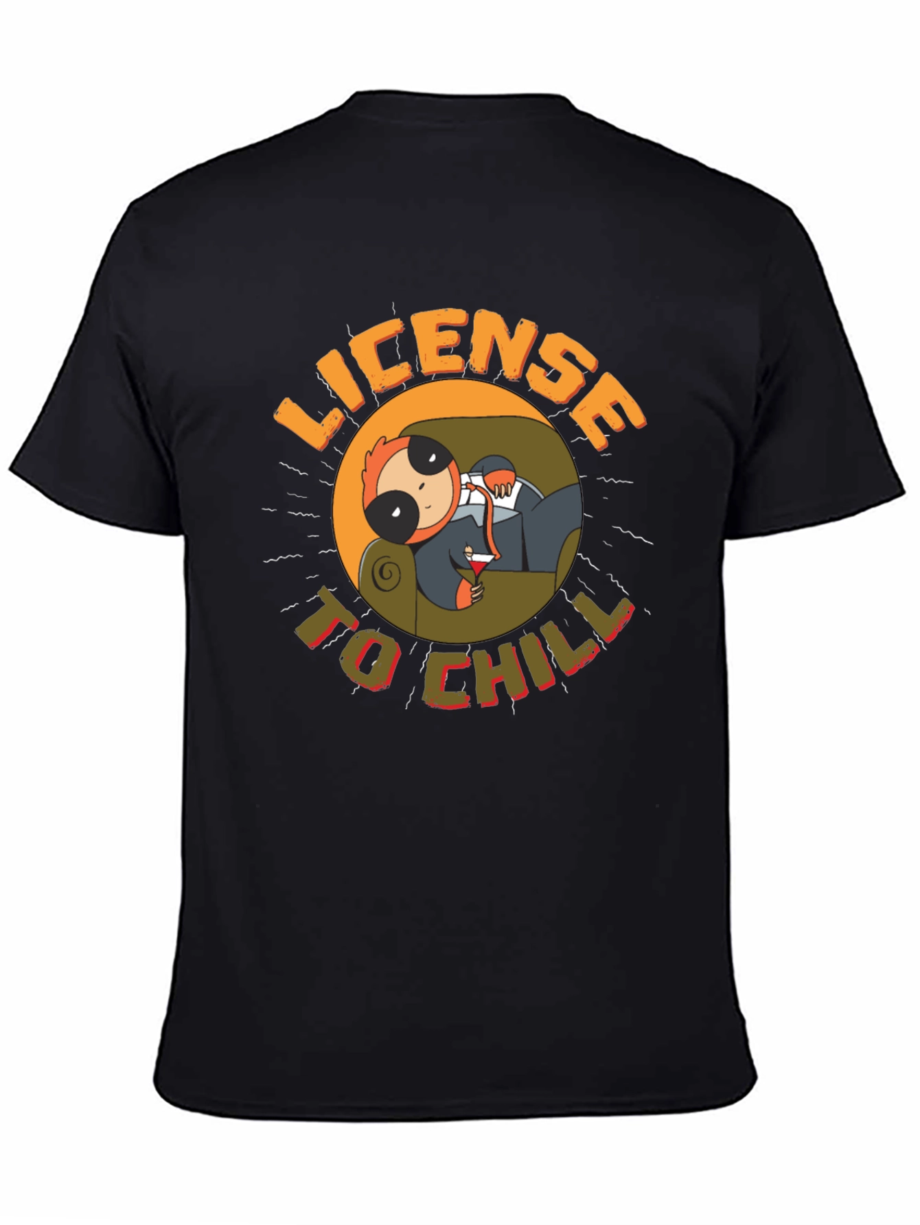 License to Chill Sloth Graphic Tee - Relaxed Style