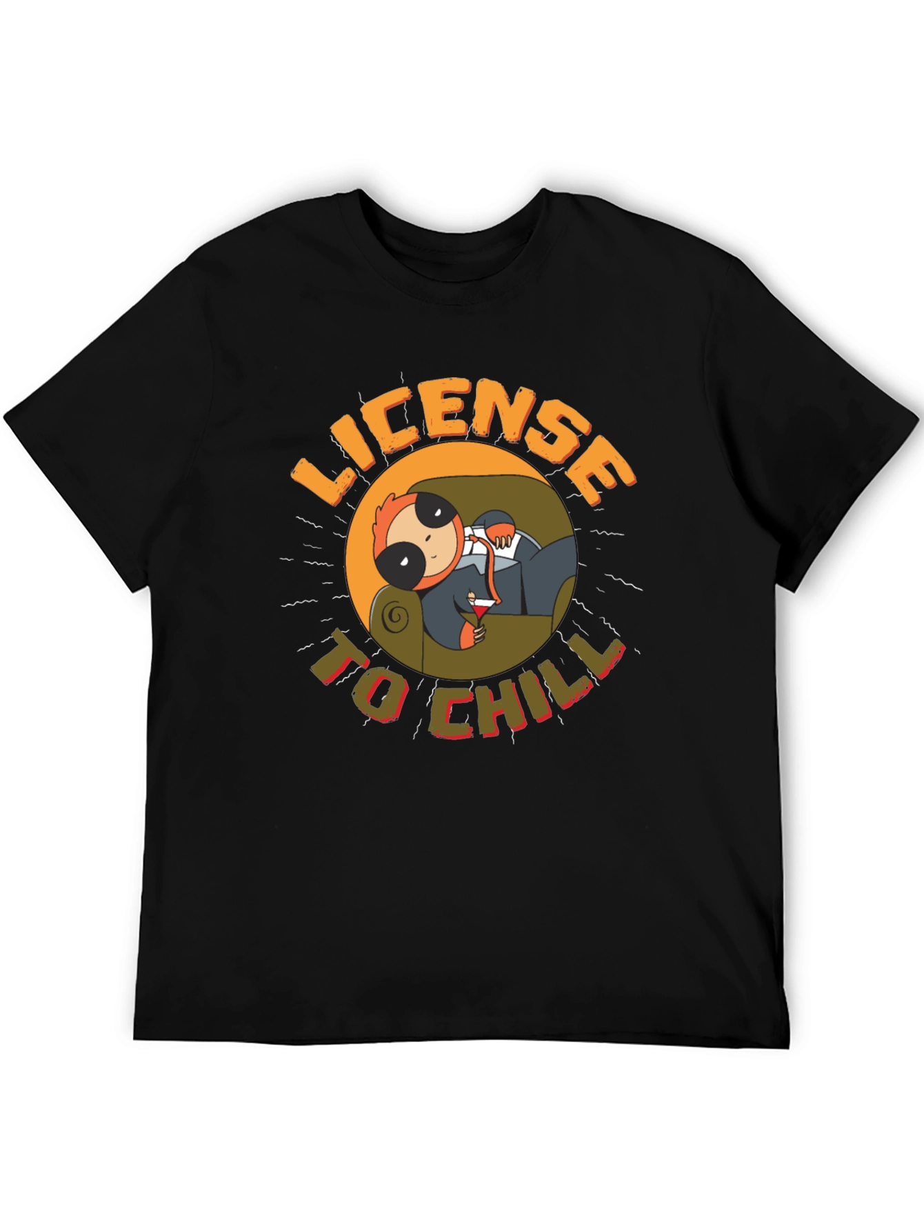License to Chill Sloth Graphic Tee - Relaxed Style