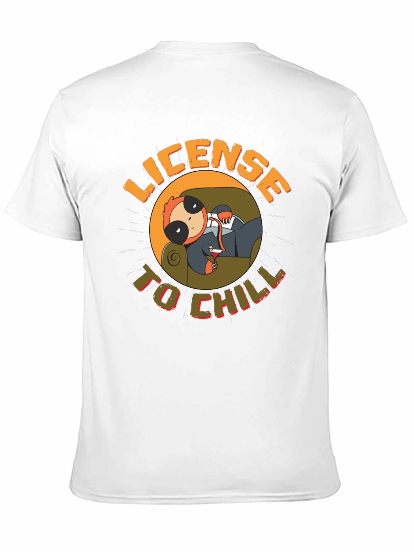 License to Chill Sloth Graphic Tee - Relaxed Style
