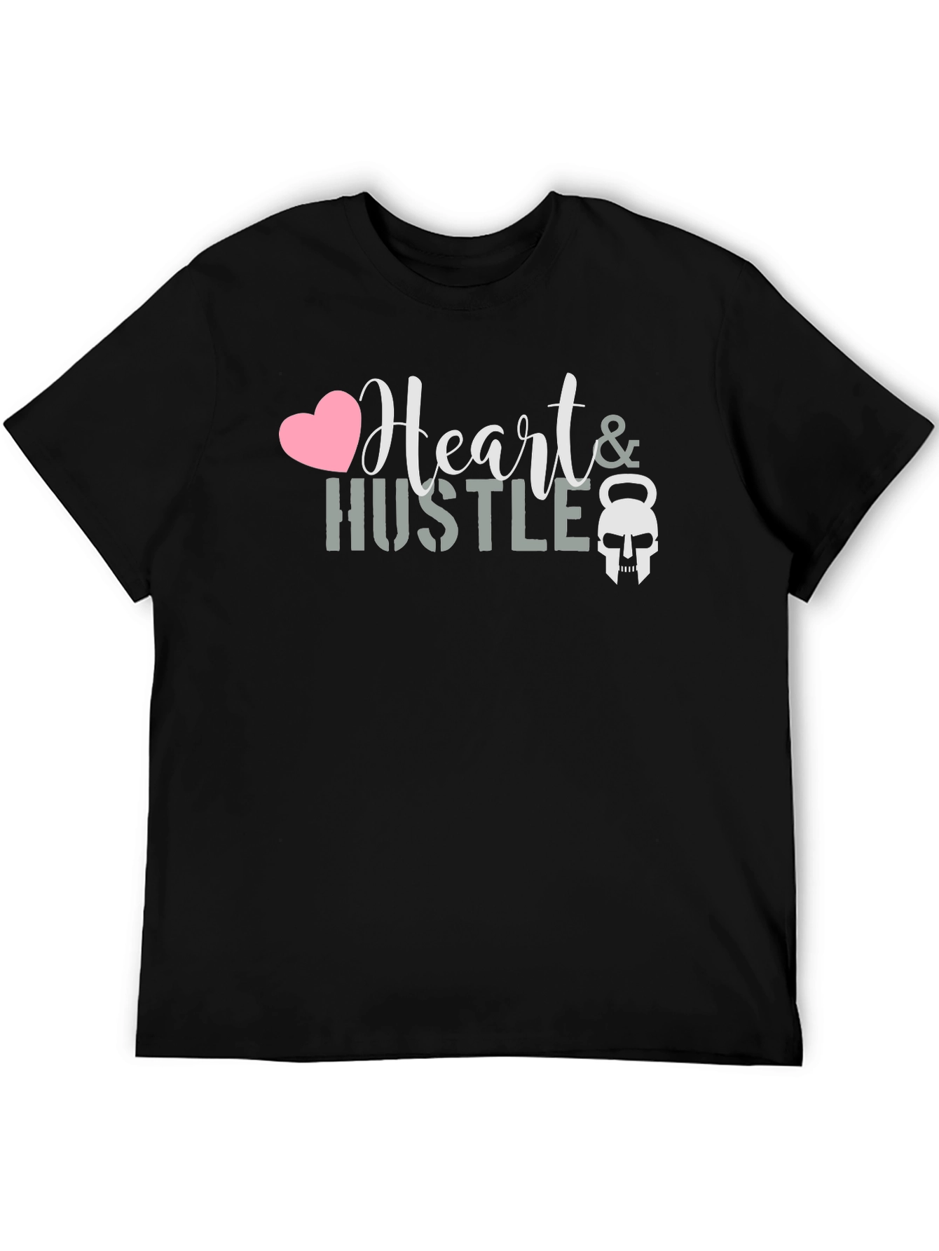 Heart & Hustle Graphic Black T-Shirt