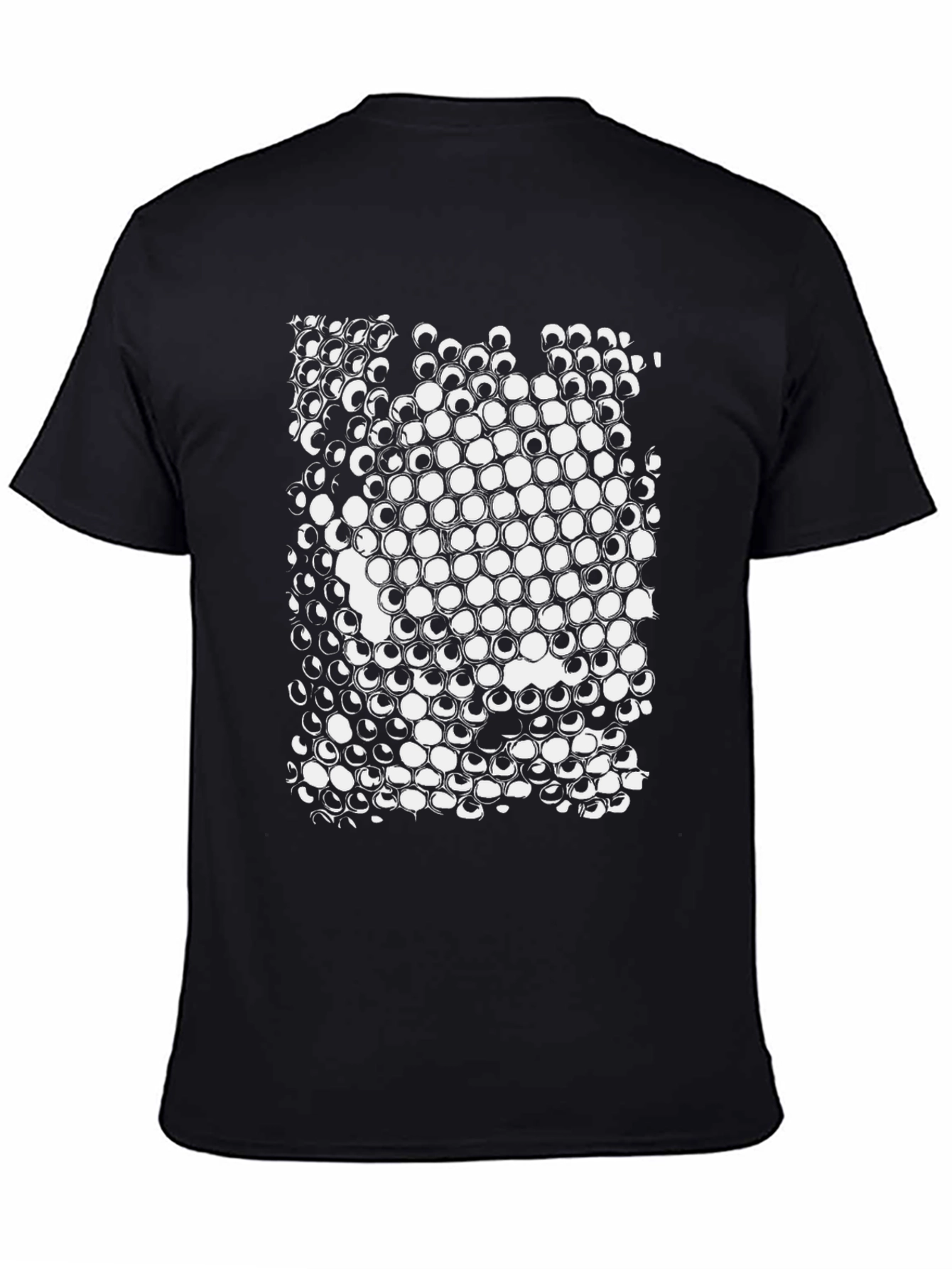 Abstract Geometric Pattern Black T-Shirt