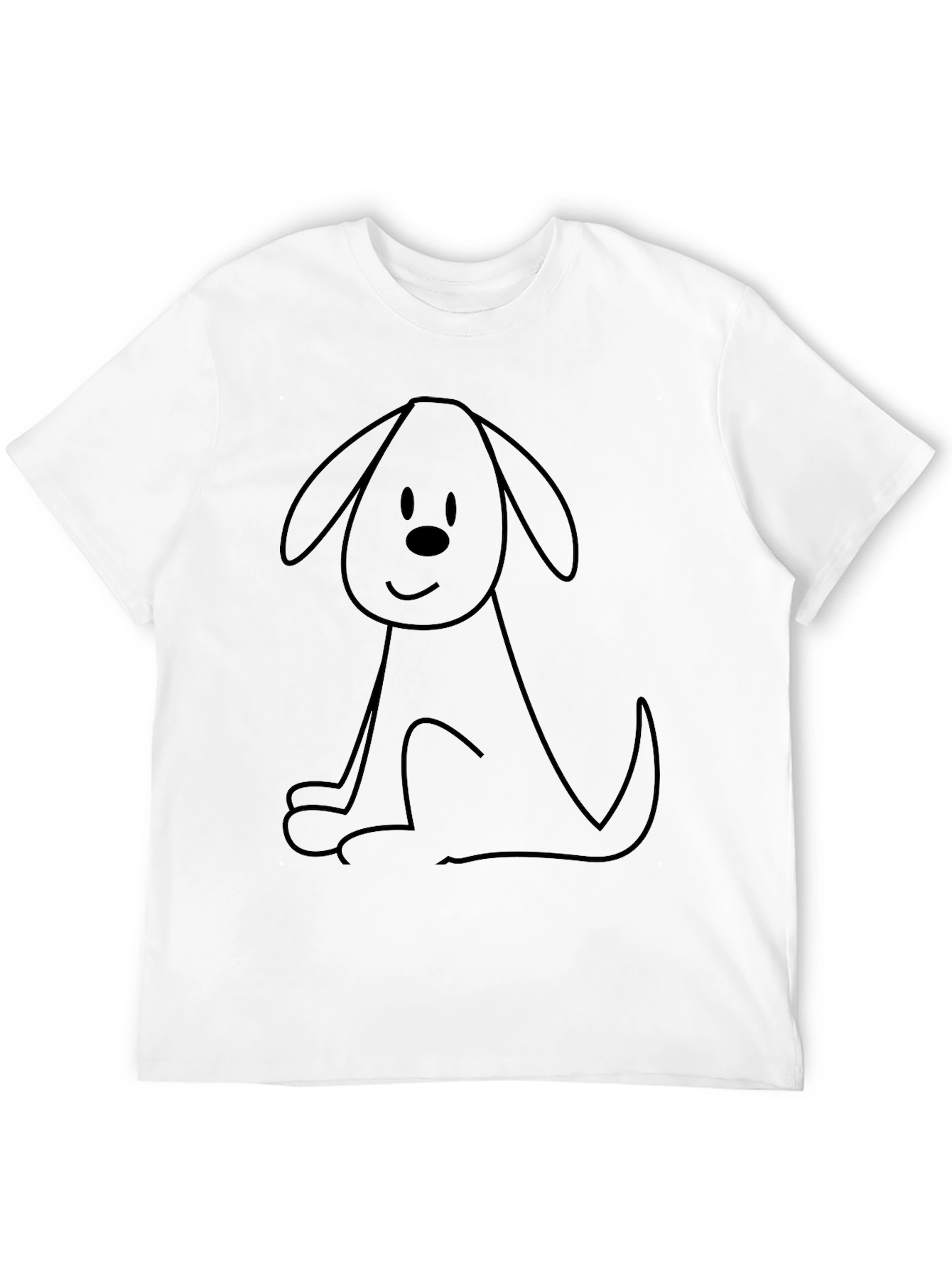 Dog Outline Black Tee - Cute Graphic T-Shirt