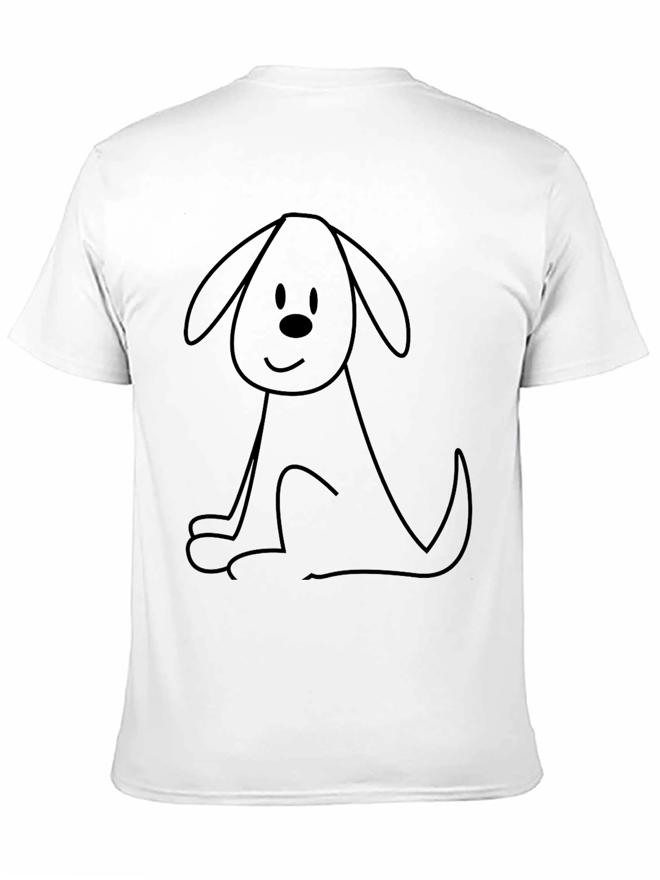 Dog Outline Black Tee - Cute Graphic T-Shirt
