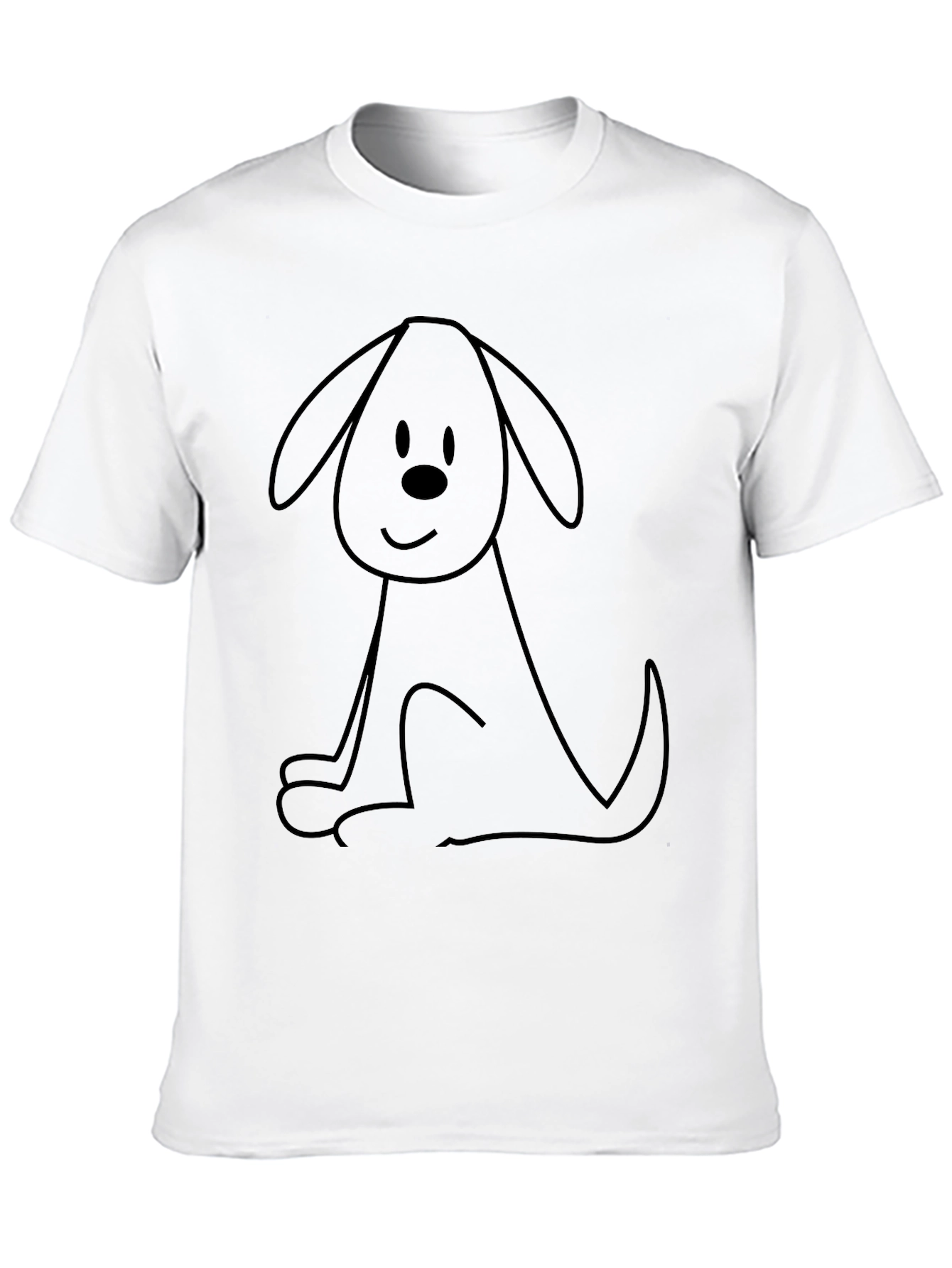 Dog Outline Black Tee - Cute Graphic T-Shirt
