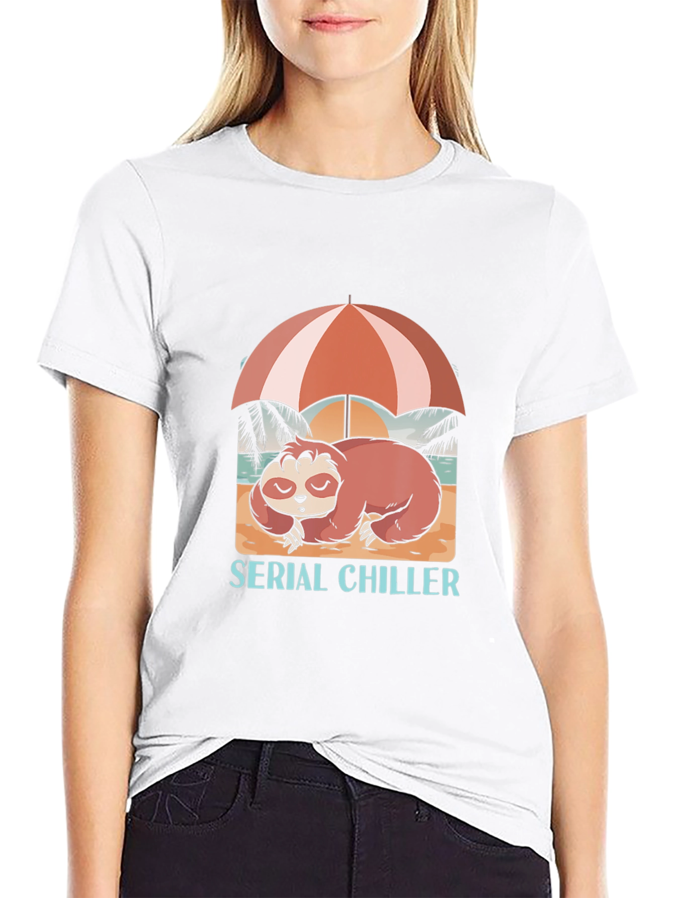 Serial Chiller Sloth Graphic T-Shirt