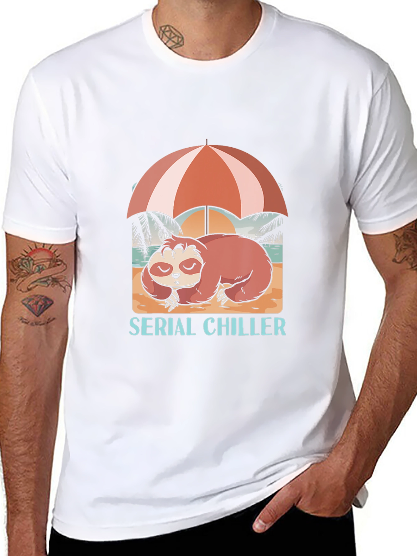 Serial Chiller Sloth Graphic T-Shirt