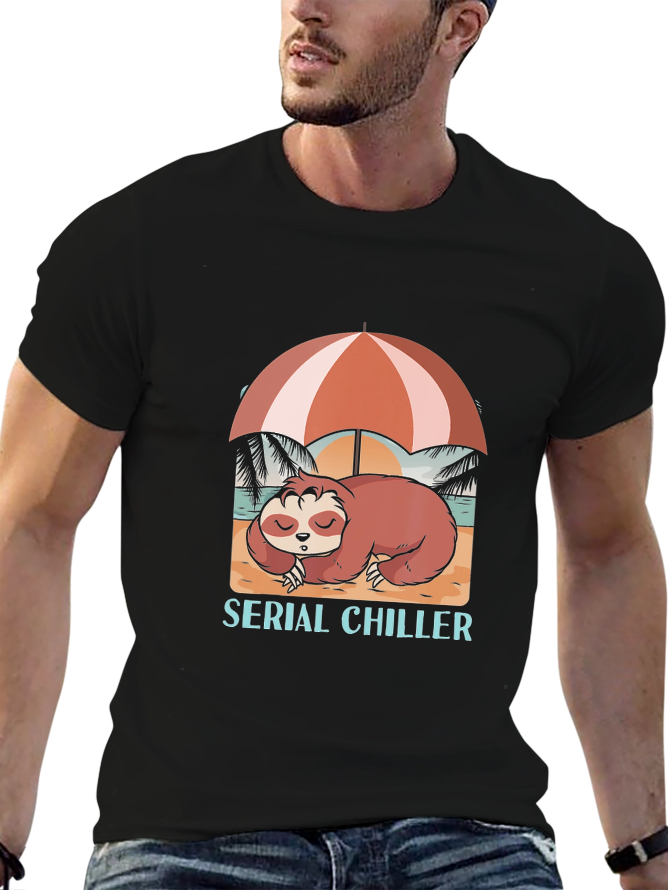 Serial Chiller Sloth Graphic T-Shirt