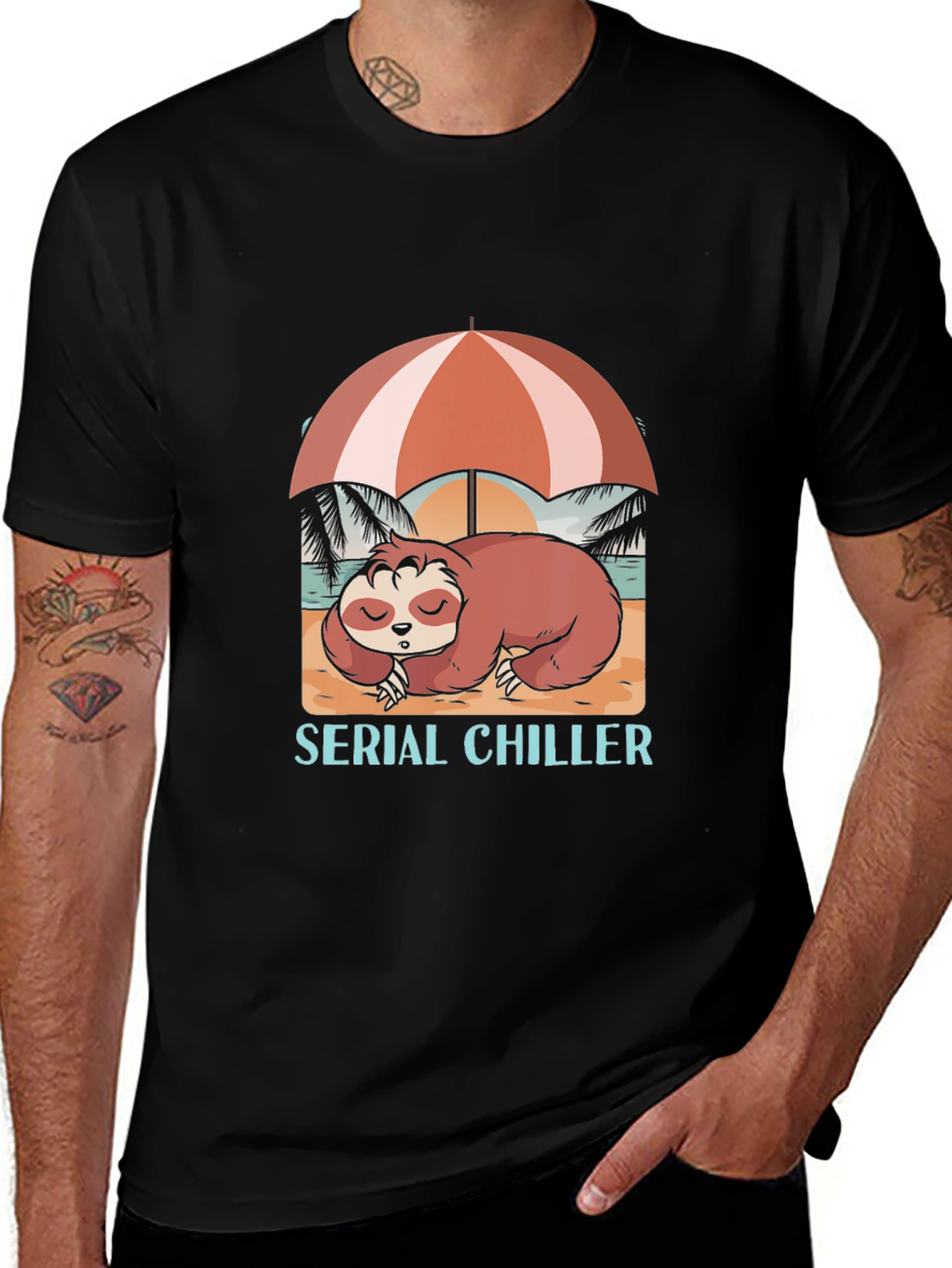Serial Chiller Sloth Graphic T-Shirt