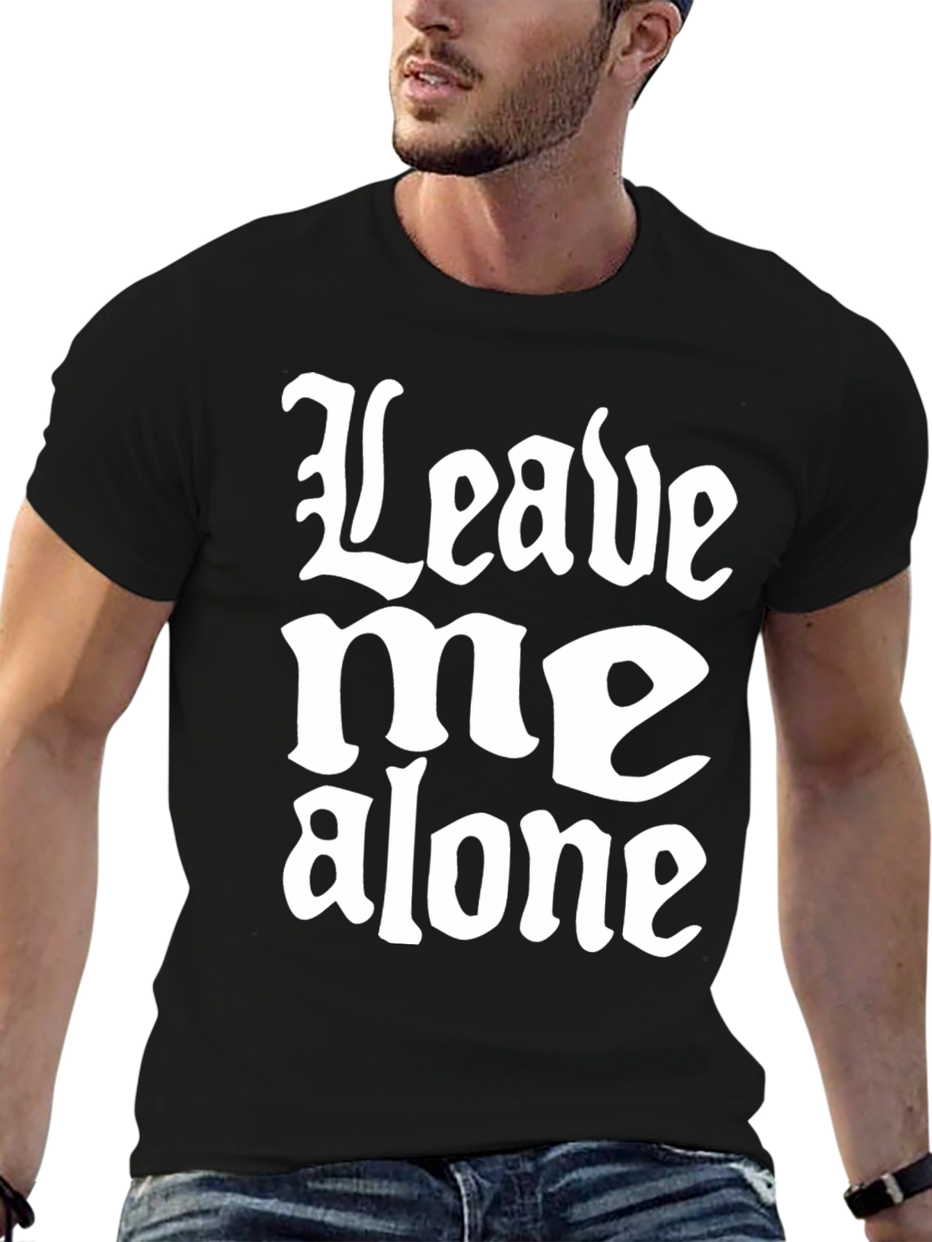 Leave Me Alone Black Graphic Tee