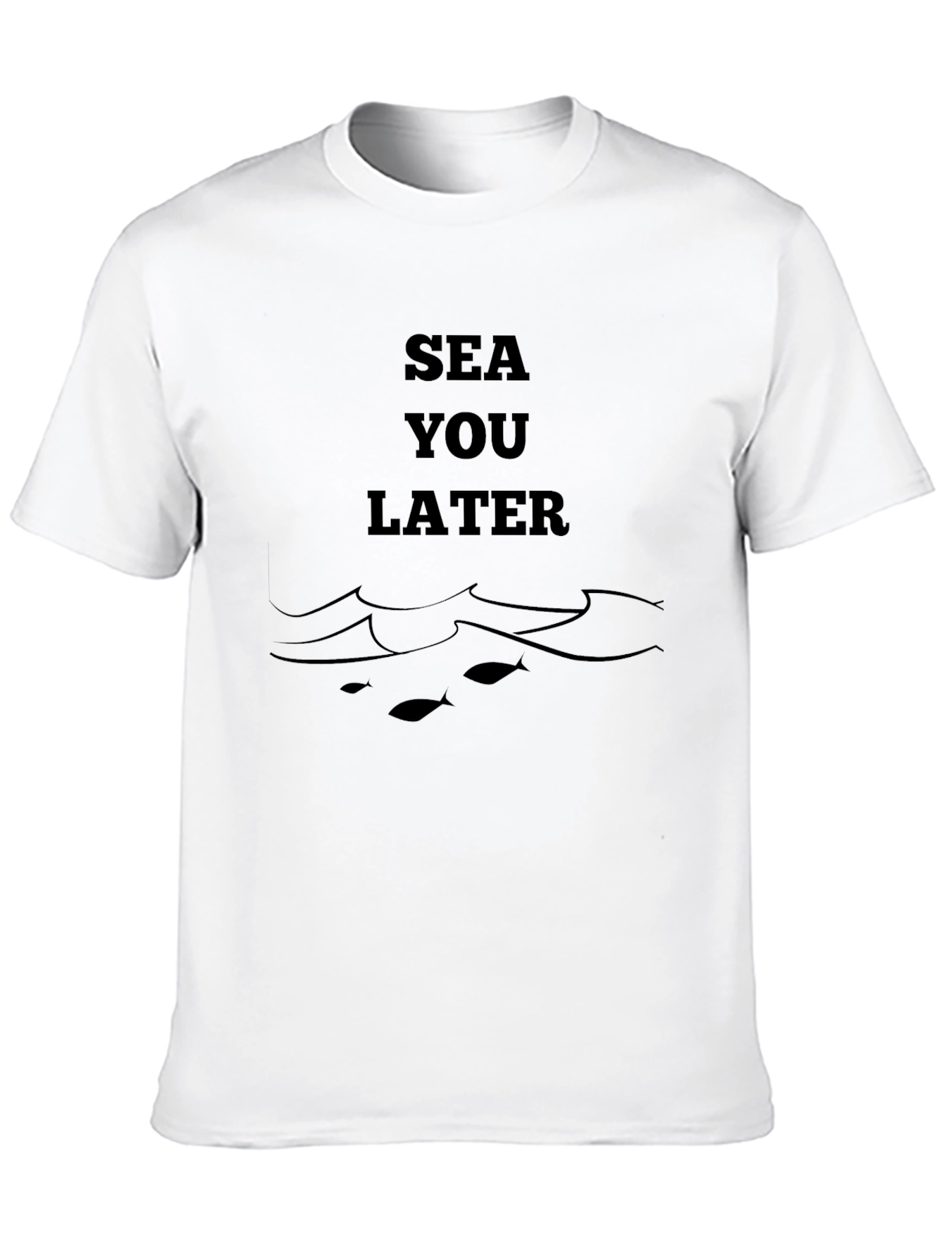 Sea You Later Black Graphic T-Shirt