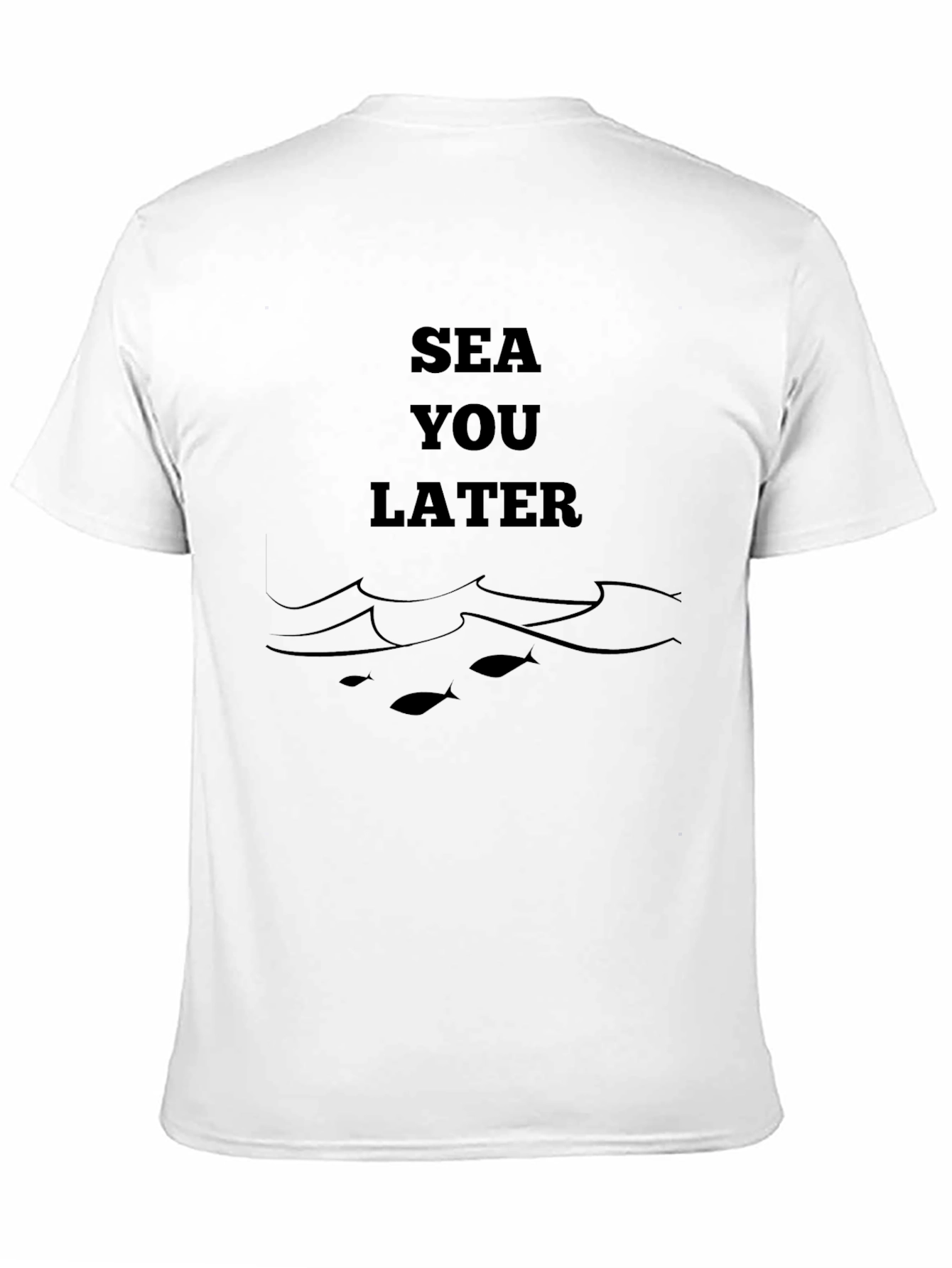 Sea You Later Black Graphic T-Shirt